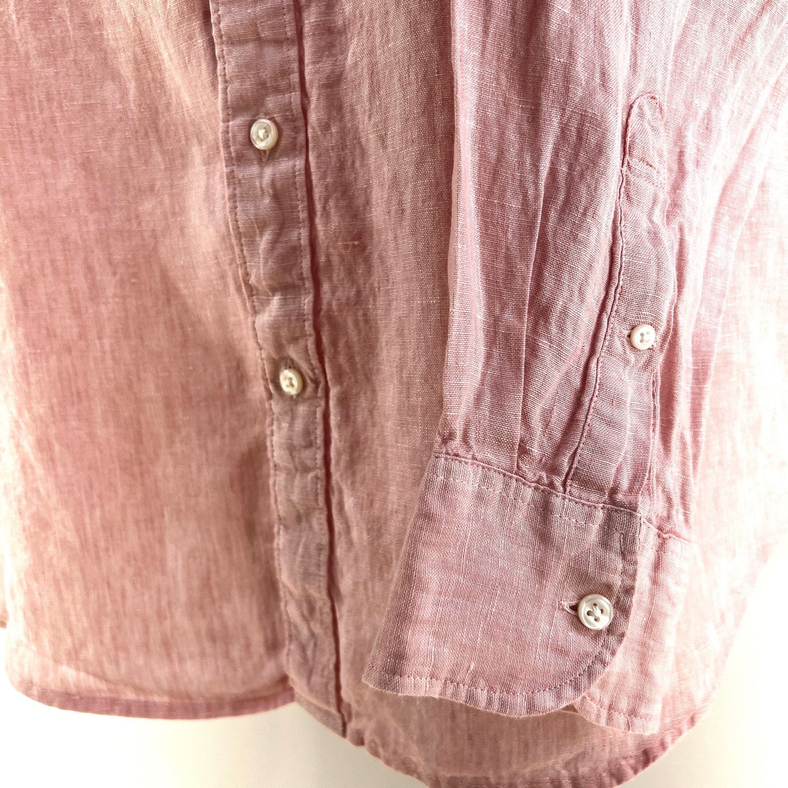J.Crew J. Crew Baird McNutt Irish Linen Button Down Shirt Pink Size US XL / EU 56 / 4 - 4 Thumbnail