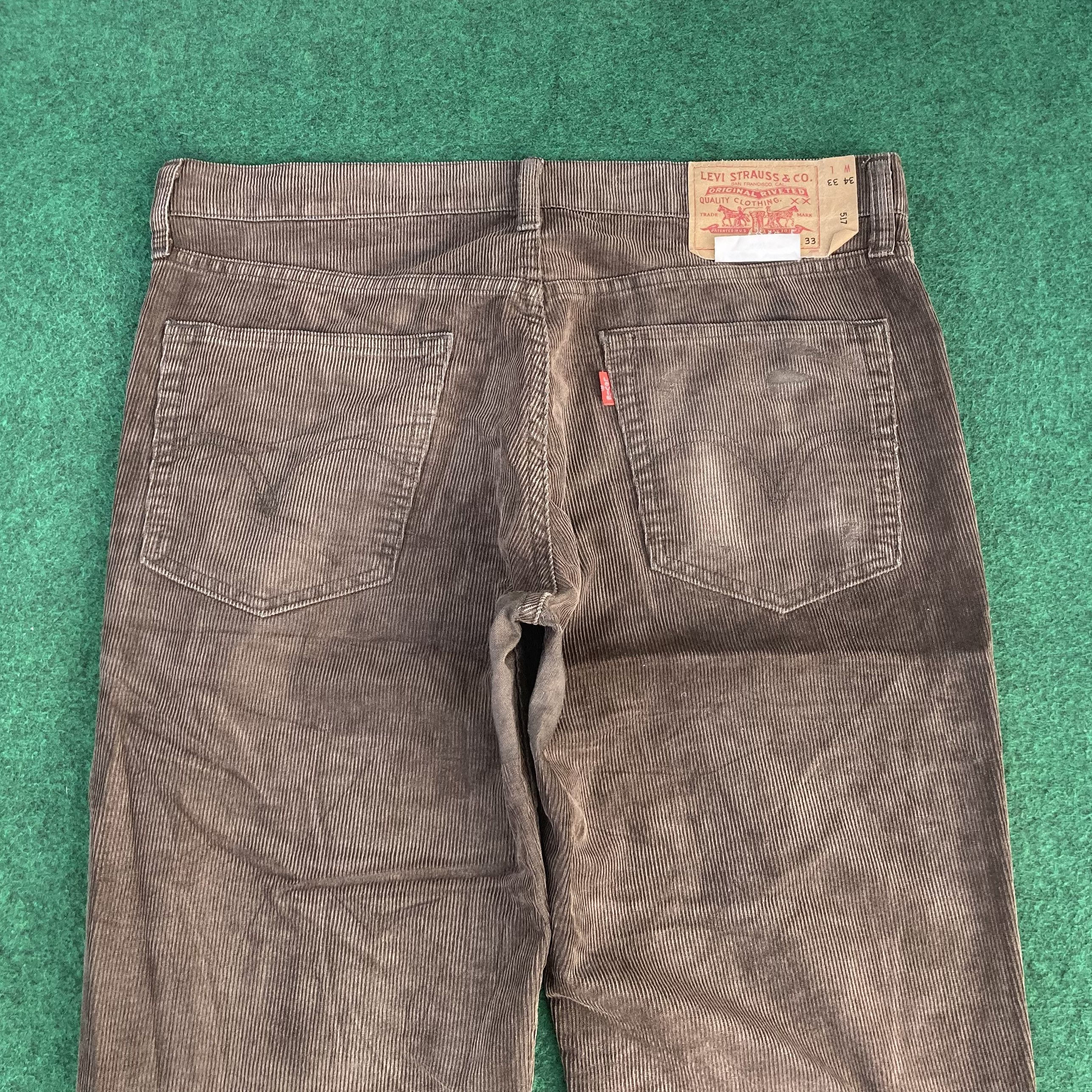 Levi's 34x32 Vintage Levis 517 Denim Corduroy Flare Bootcut Jeans Size US 34 / EU 50 - 14 Thumbnail