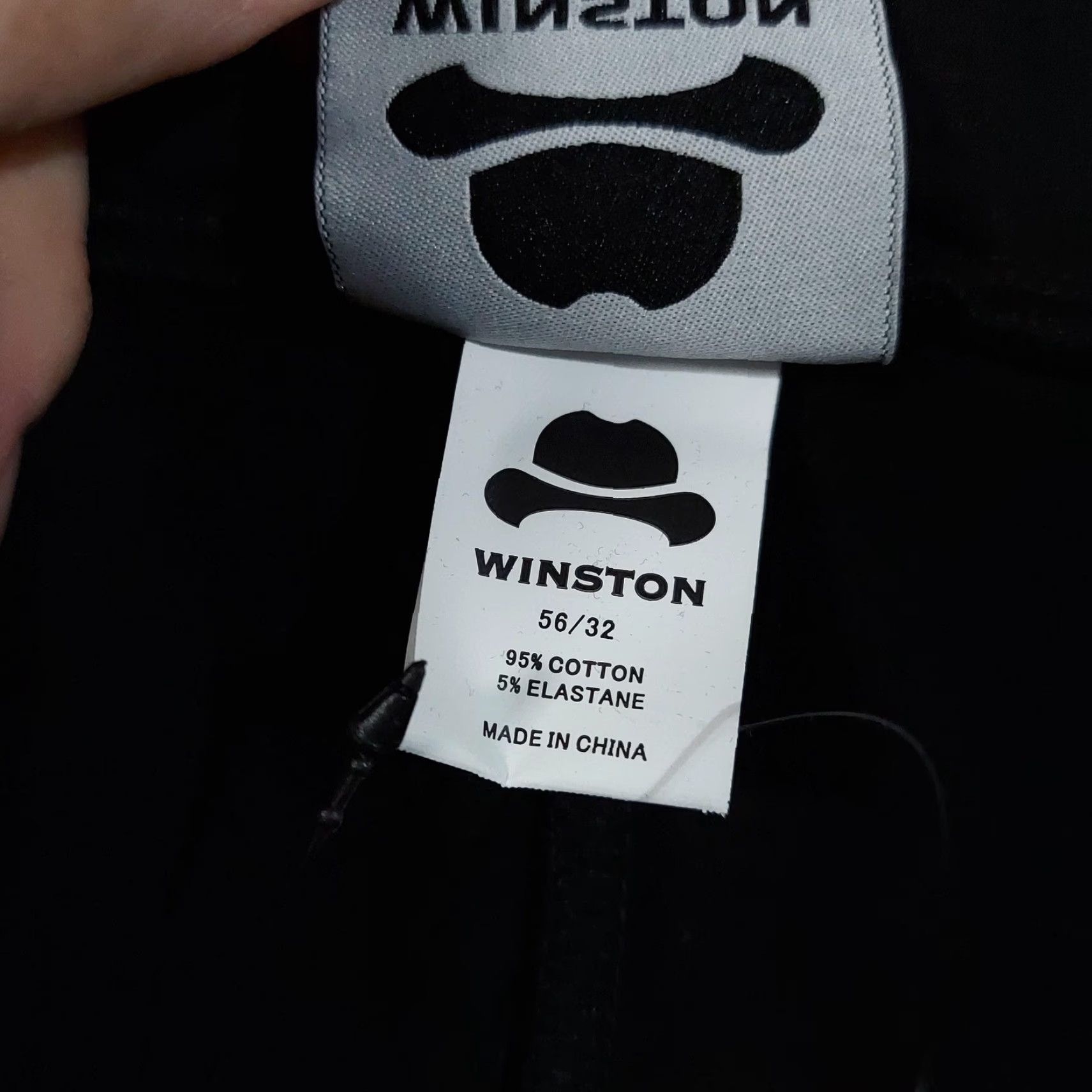 コットン Winston Pants Mens 56x32 Black Cotton Spandex Jogger Casual Lounge