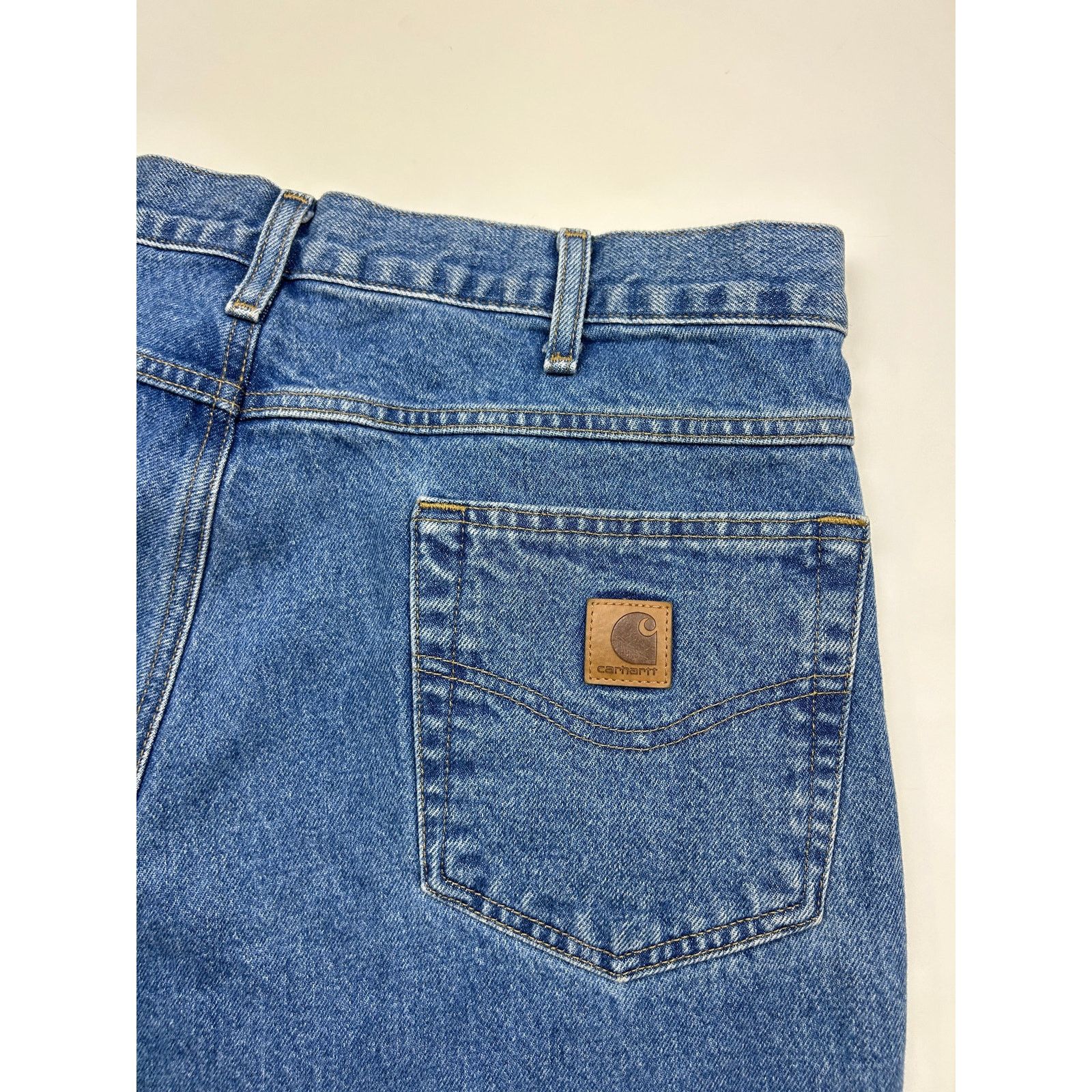 Carhartt Carhartt Denim Work Wear Relaxed Fit Stone Wash Pants Sz 35W Size US 35 - 5 Thumbnail