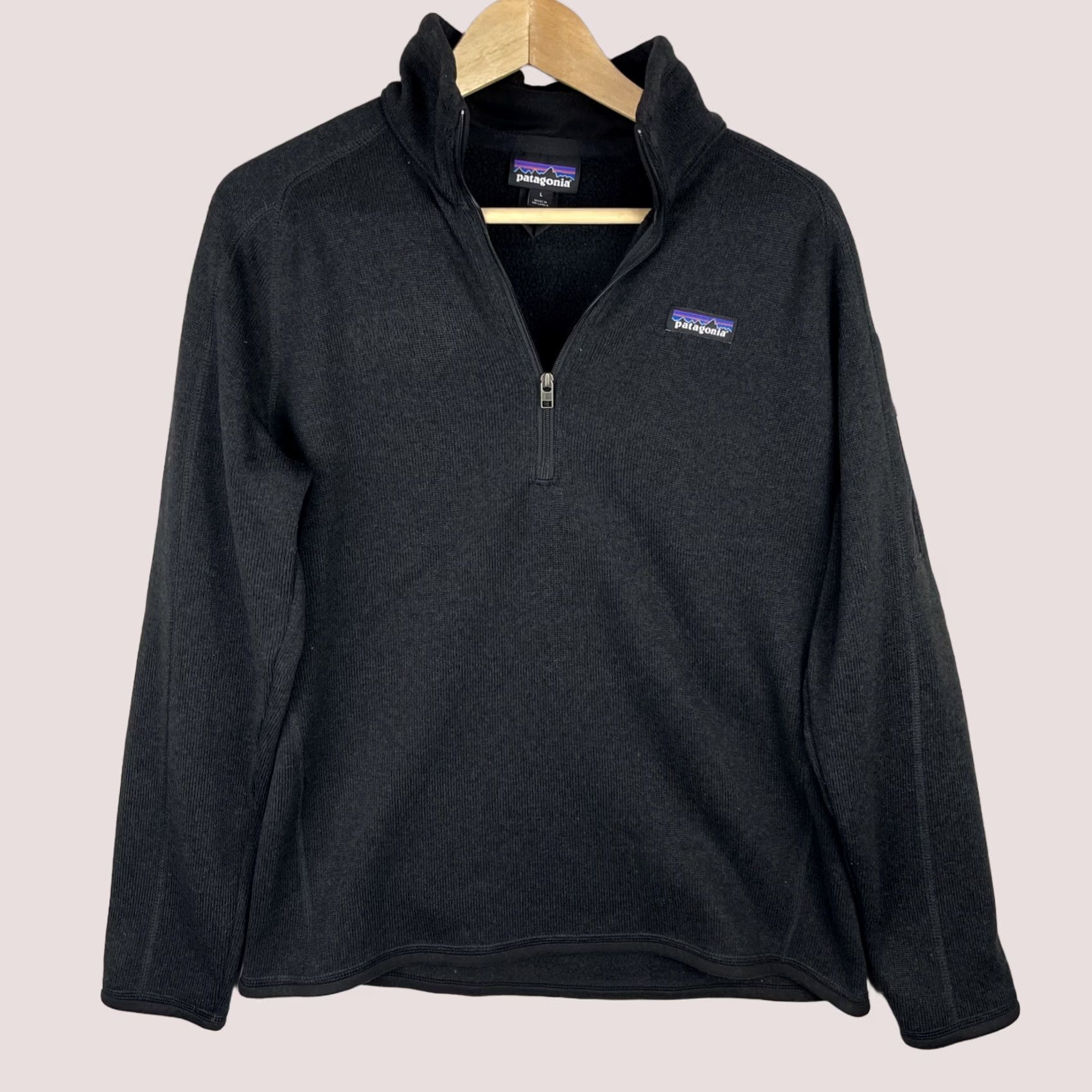 Patagonia Patagonia Better Sweater Womens Large Black Pullover Zip Pocket Fleece 25618 Size L / US 10 / IT 46 - 1 Thumbnail