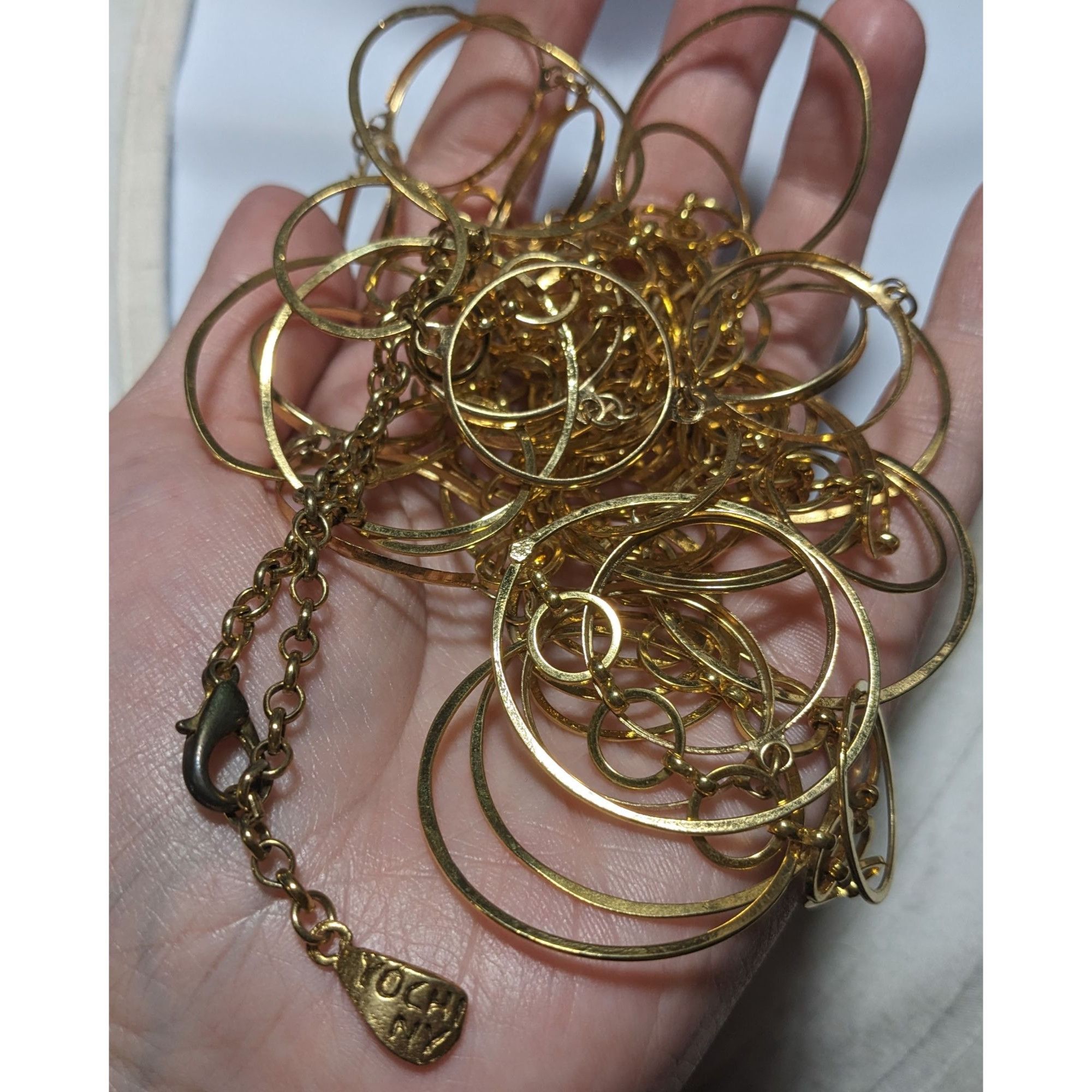 Other Yochi NY Multilayer Gold Ring Statement Necklace Size ONE SIZE - 7 Thumbnail