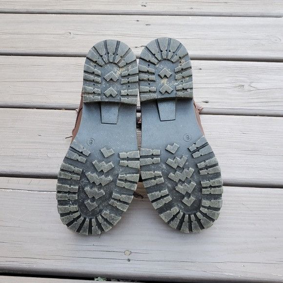 American Eagle Outfitters × Vintage Vintage 90s y2k Bratz Brown Leather Lace-up Chunky Lug Platf Size US 8 / IT 38 - 7 Thumbnail
