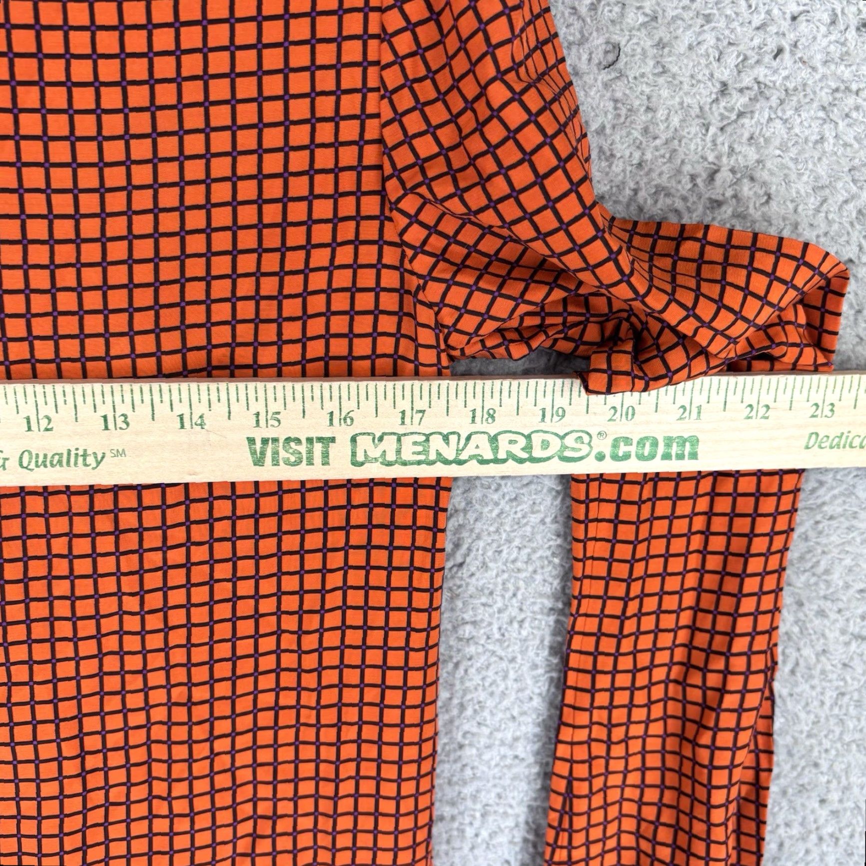 Vintage Kate Spade New York Checkered Long Sleeve Button Up Pleated Shirt Dress 4 Orange Satin Polyester Knee Length Size S / US 4 / IT 40 - 7 Thumbnail