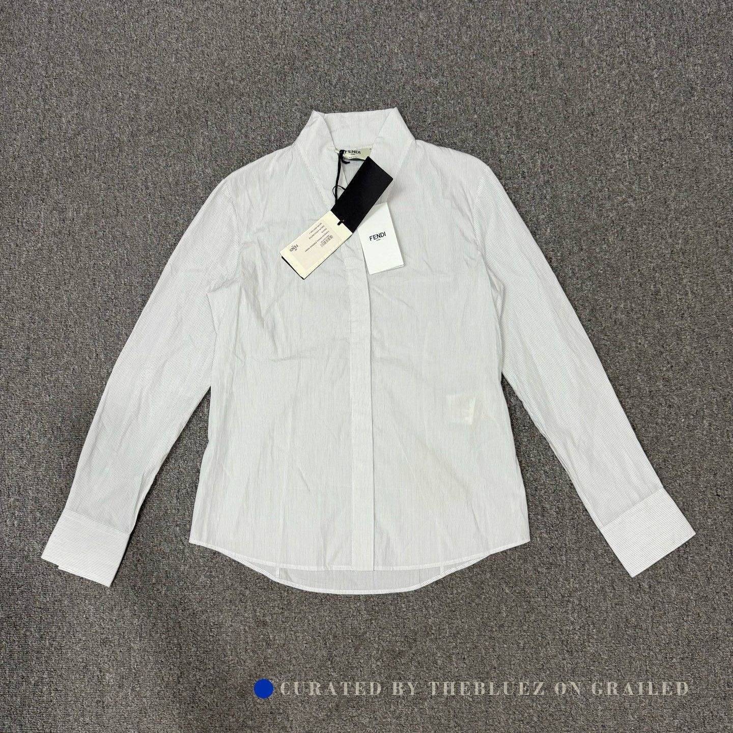 Fendi Fendi Striped Long-Sleeve Shirt Size US XXS / EU 40 - 1 Thumbnail