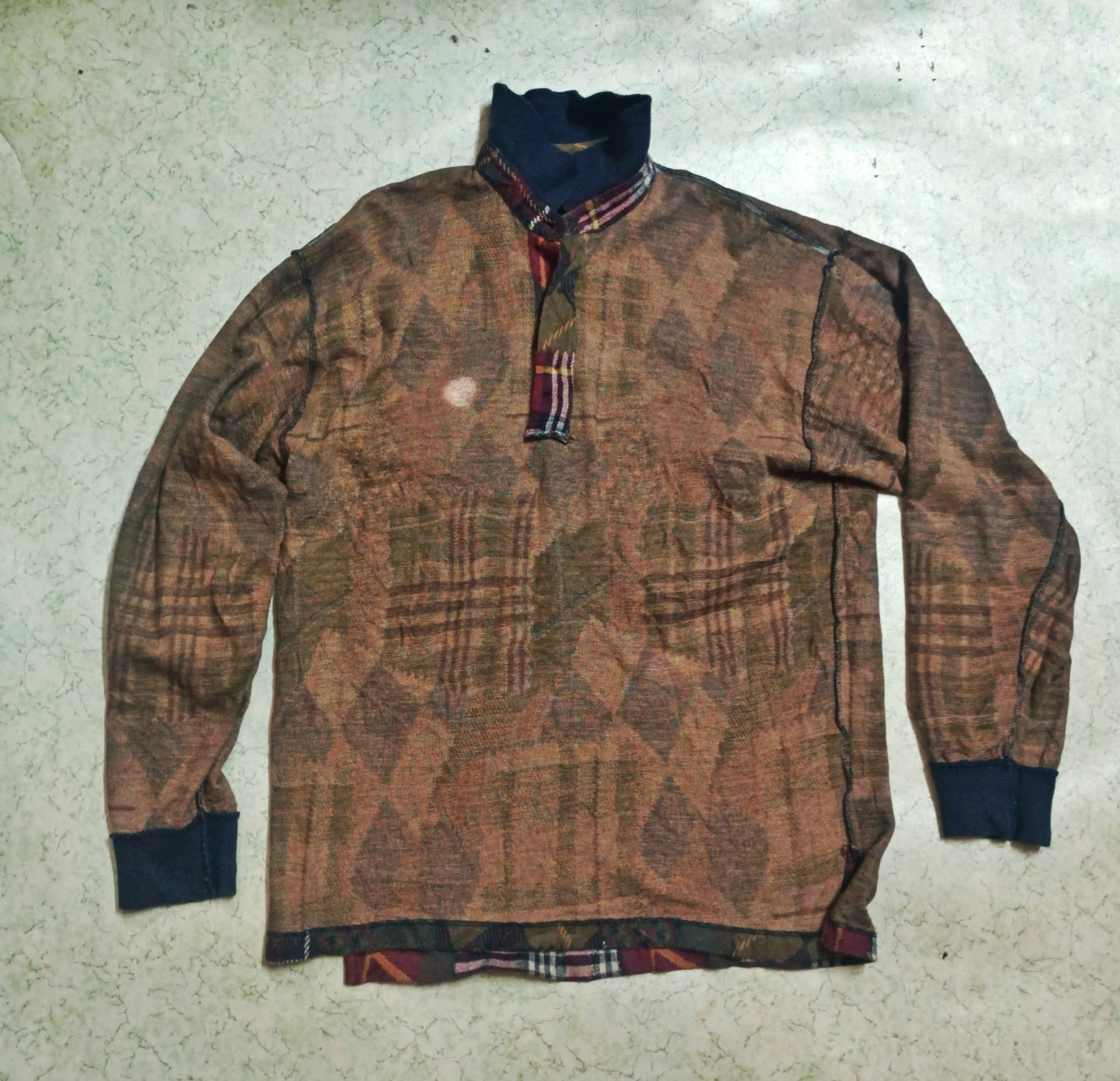 Burberry × Vintage BURBERRY USA VINTAGE CHECK PATCHWORK SWEATER SIZE S Size US S / EU 44-46 / 1 - 3 Thumbnail