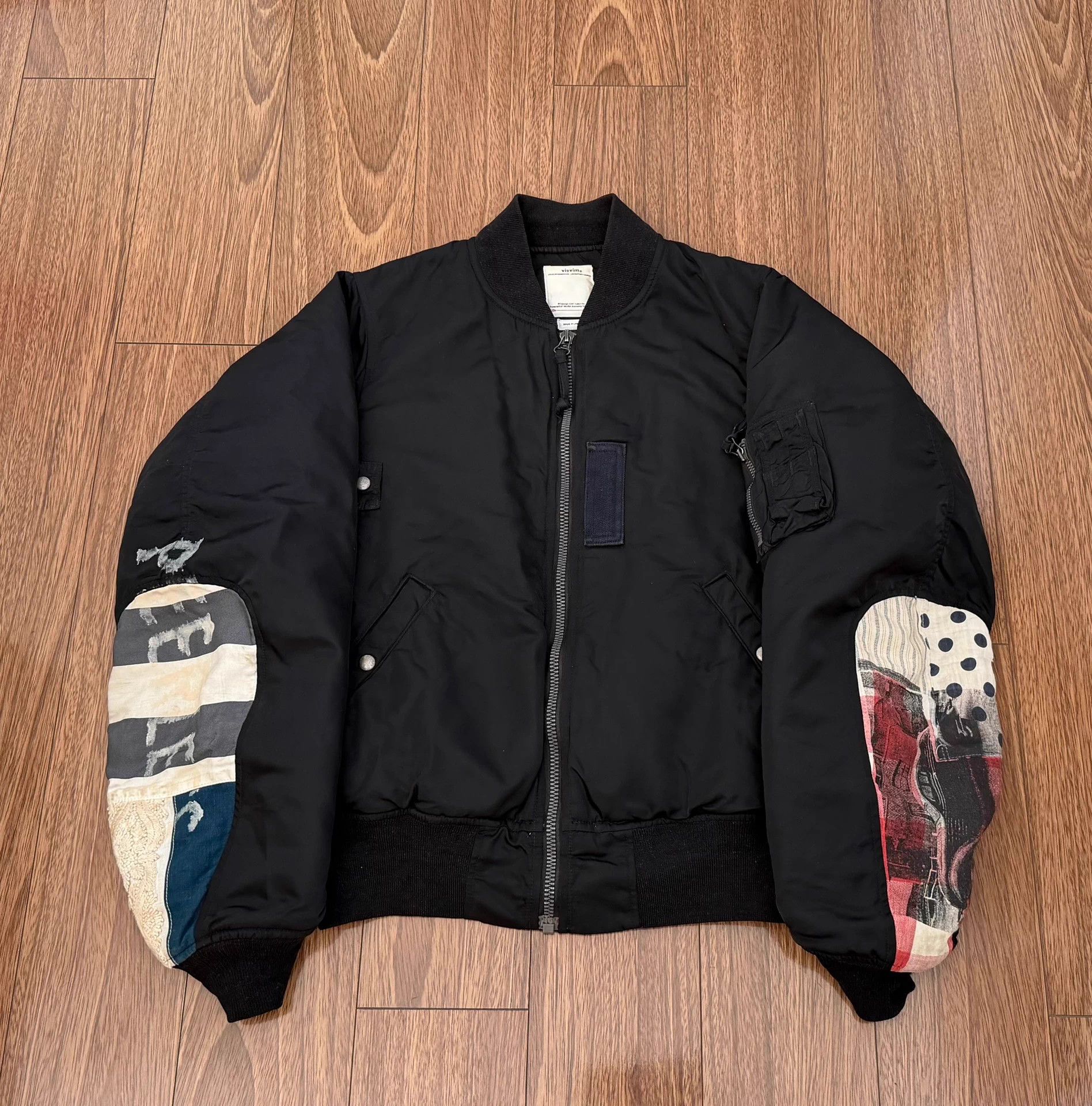 Visvim VISVIM THORSON JKT MA-1 COLLAGE 19SS Dip Dye Black 3 Size US L / EU 52-54 / 3 - 1 Thumbnail