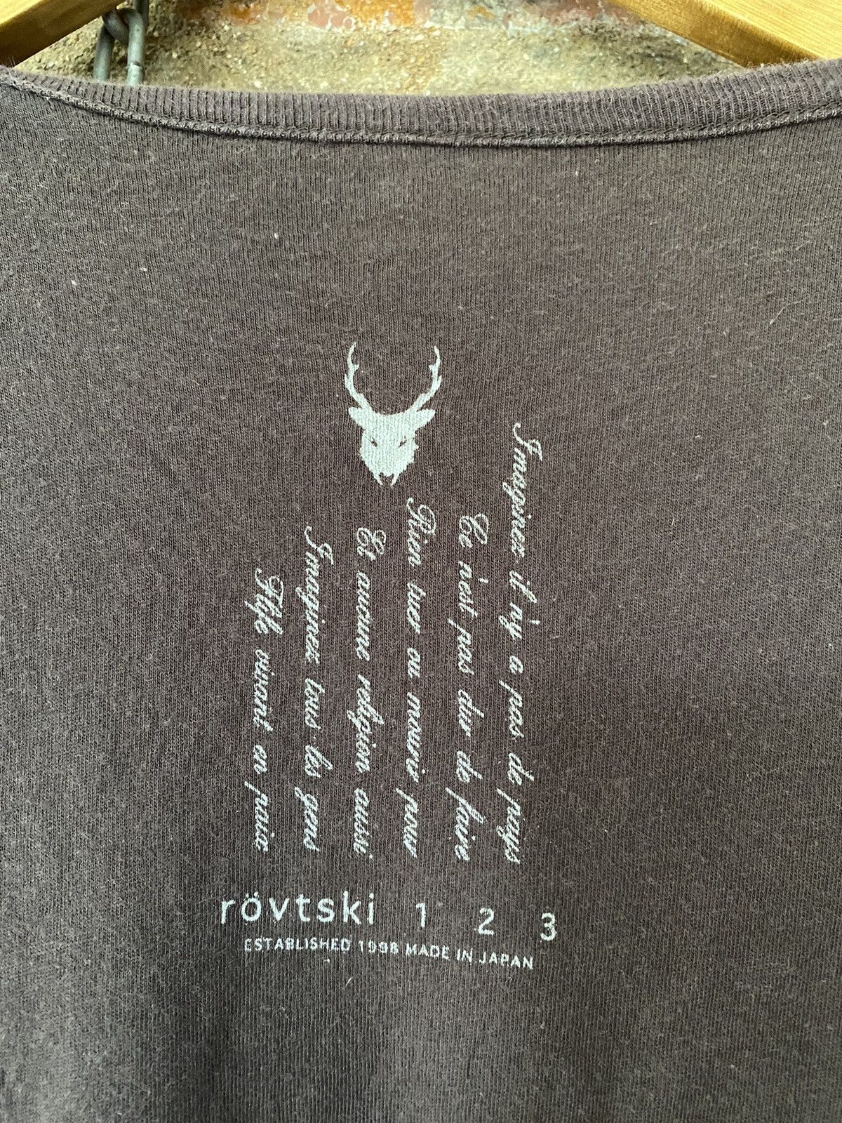Japanese Brand 2000s Rovtski France Poem and Sex reversible shirt Size US M / EU 48-50 / 2 - 14 Thumbnail