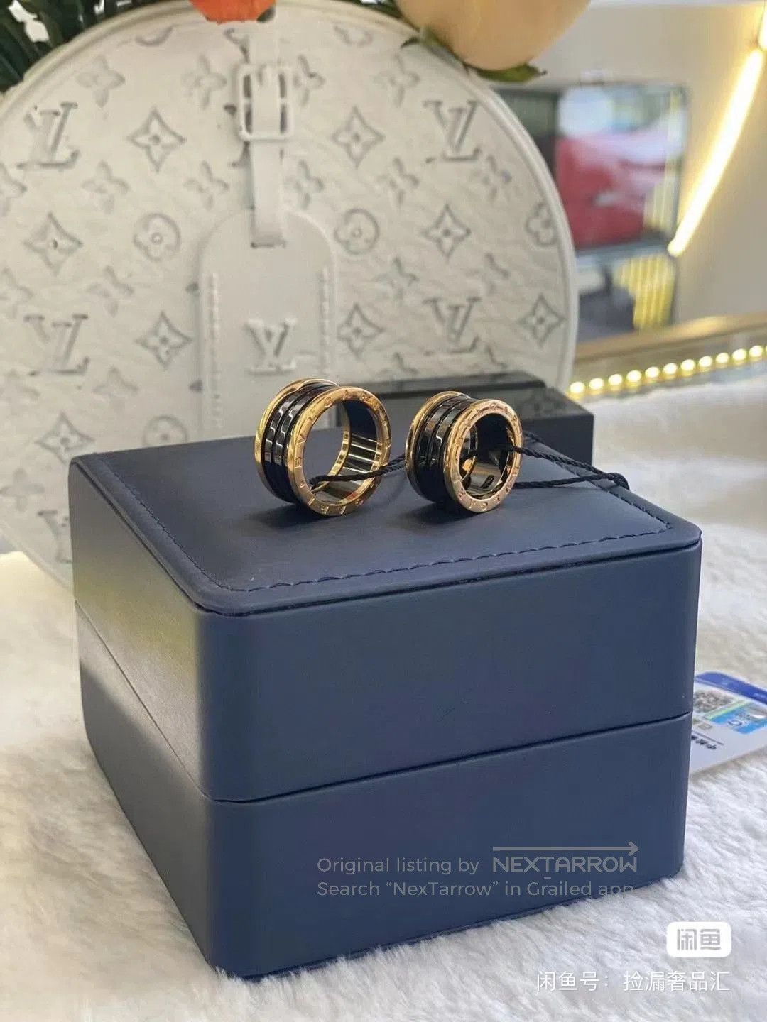 Bvlgari Bvlgari Rose Gold Black Ceramic Ring. Size ONE SIZE - 4 Thumbnail