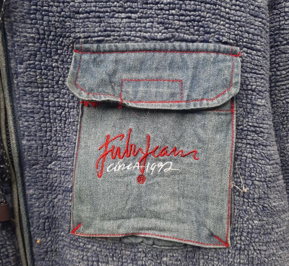 Fubu 2000s Fubu Jeans Fleece Polar Zip Hoddie y2k Size US XL / EU 56 / 4 - 3 Thumbnail