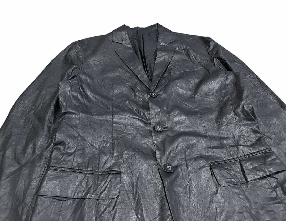 14th Addiction × If Six Was Nine × Japanese Brand 🔥Sick Y2K Japanese Waxed Black Blazer Jacket Faux Leather Size US L / EU 52-54 / 3 - 6 Thumbnail