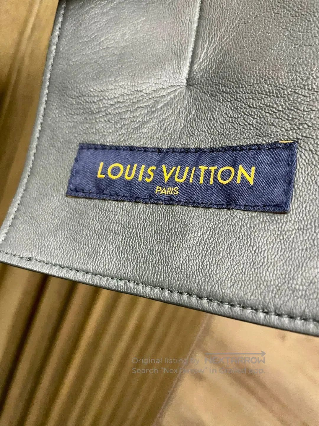 Louis Vuitton Gray Leather Vest with Pouch Detail. Size US M / EU 48-50 / 2 - 2 Thumbnail