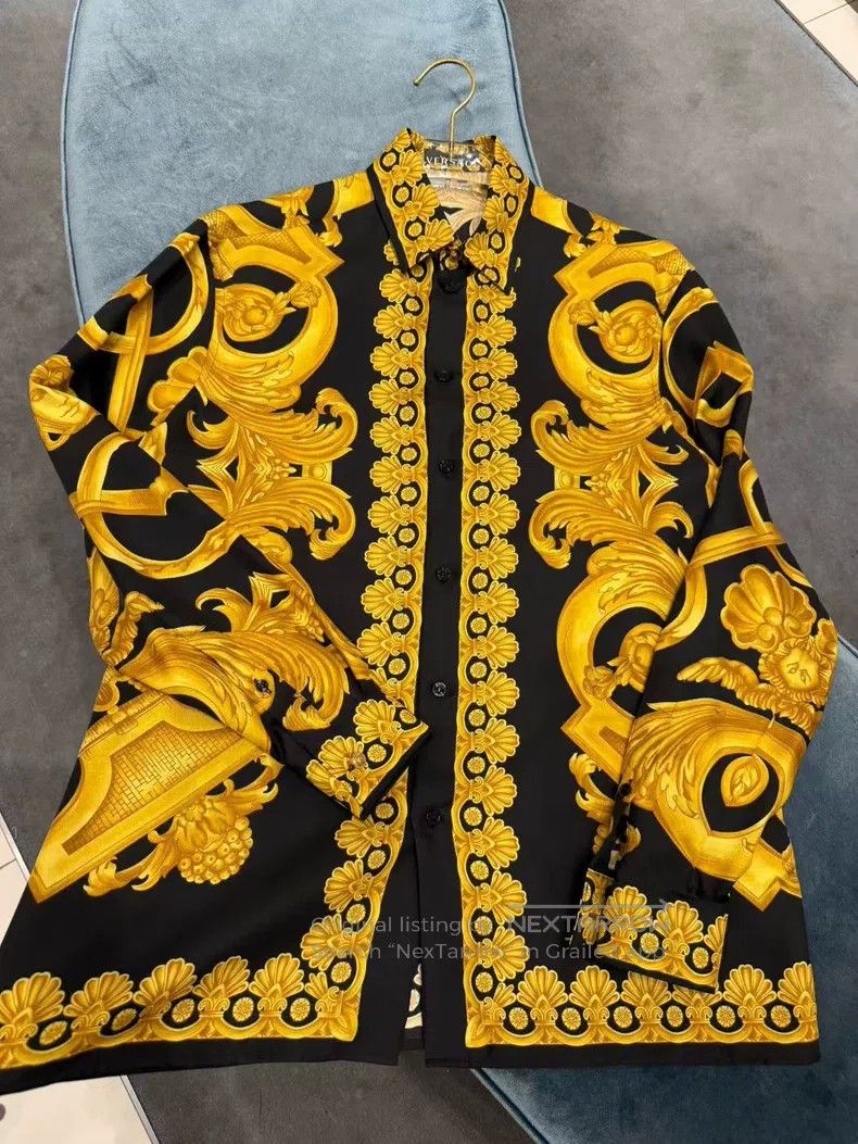 Versace Versace Mulberry silk shirt Size US S / EU 44-46 / 1 - 1 Thumbnail