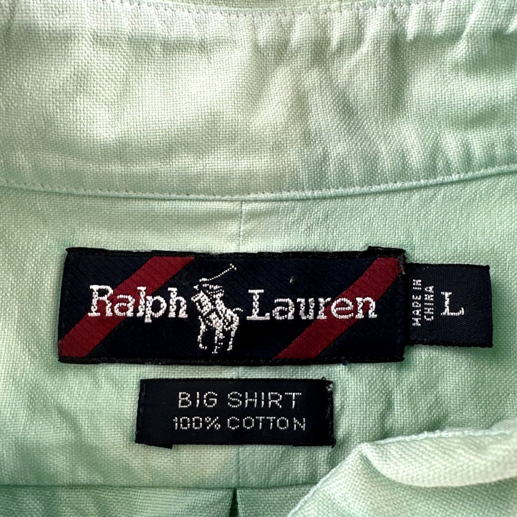 Ralph Lauren VINTAGE Ralph Lauren Mens L Button-Up Shirt Short Sleeve Green Preppy Thrasher Over Dyed Embroidered Cotton Knit Modern Casual Mens Size US L / EU 52-54 / 3 - 7 Thumbnail