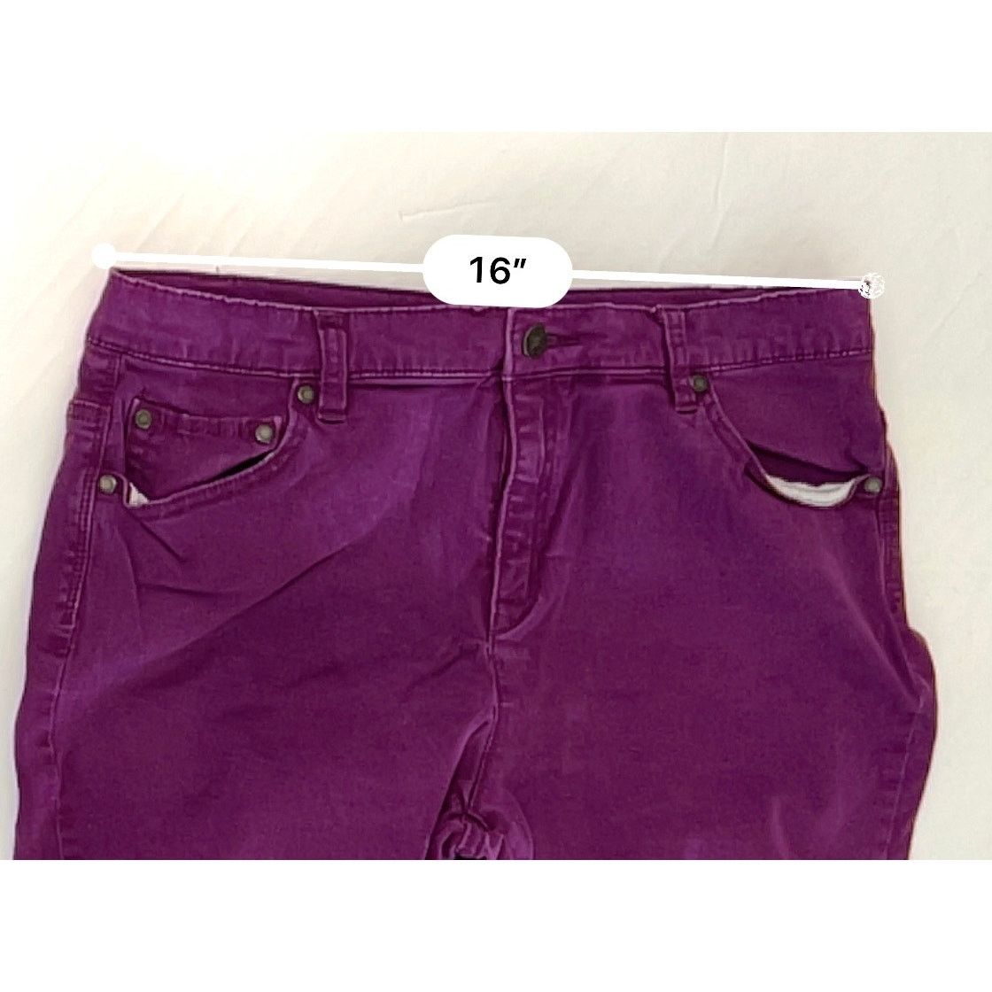 Other Jaclyn Smith Mid Rise Tapered Legs Purple Jeans 14 Ankle Size 36" / US 14 / IT 50 - 2 Thumbnail
