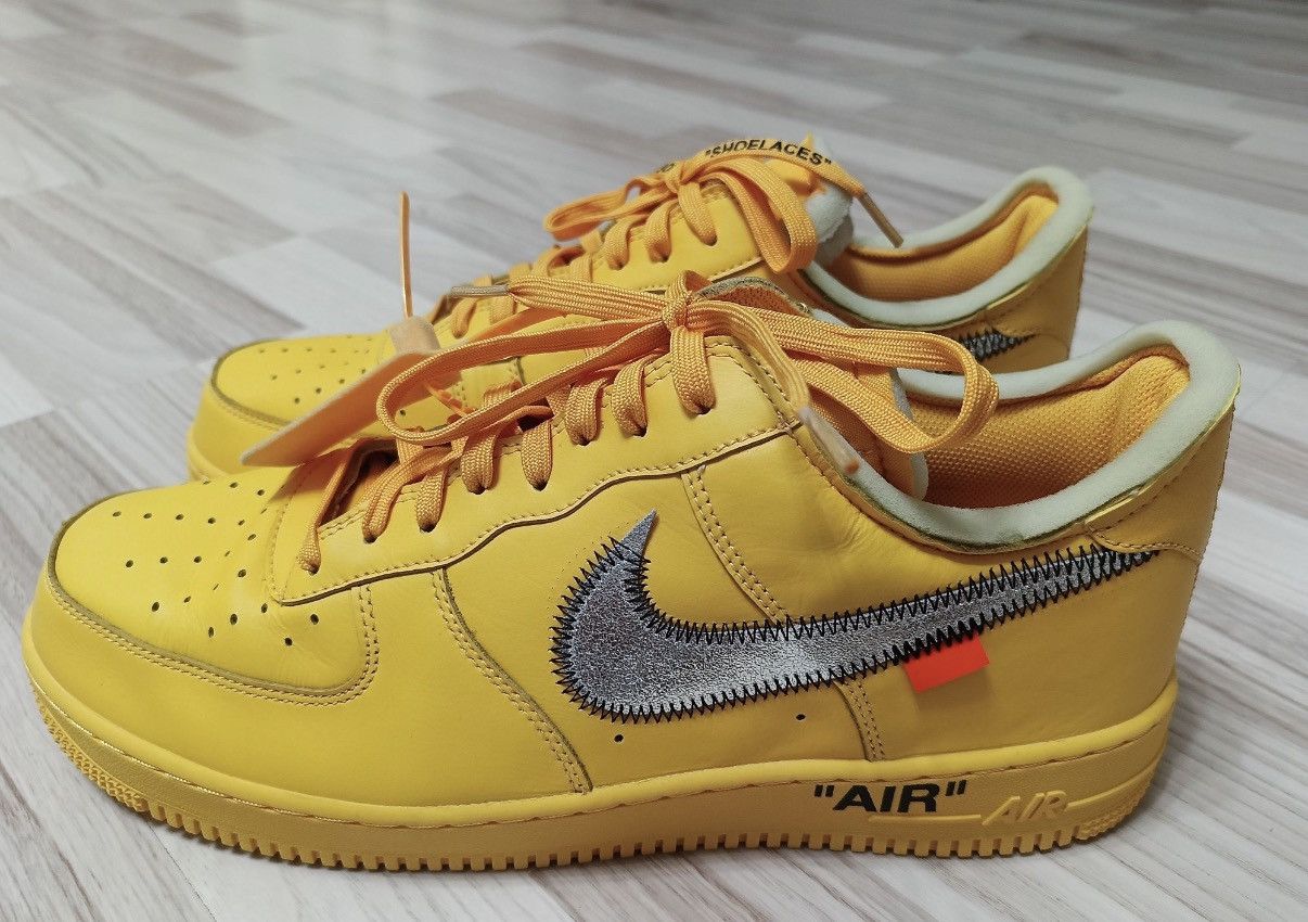 Nike × Off-White Nike Air Force 1 Low ICA Off-White University Gold/Lemonade Size US 13 / EU 46 - 3 Thumbnail