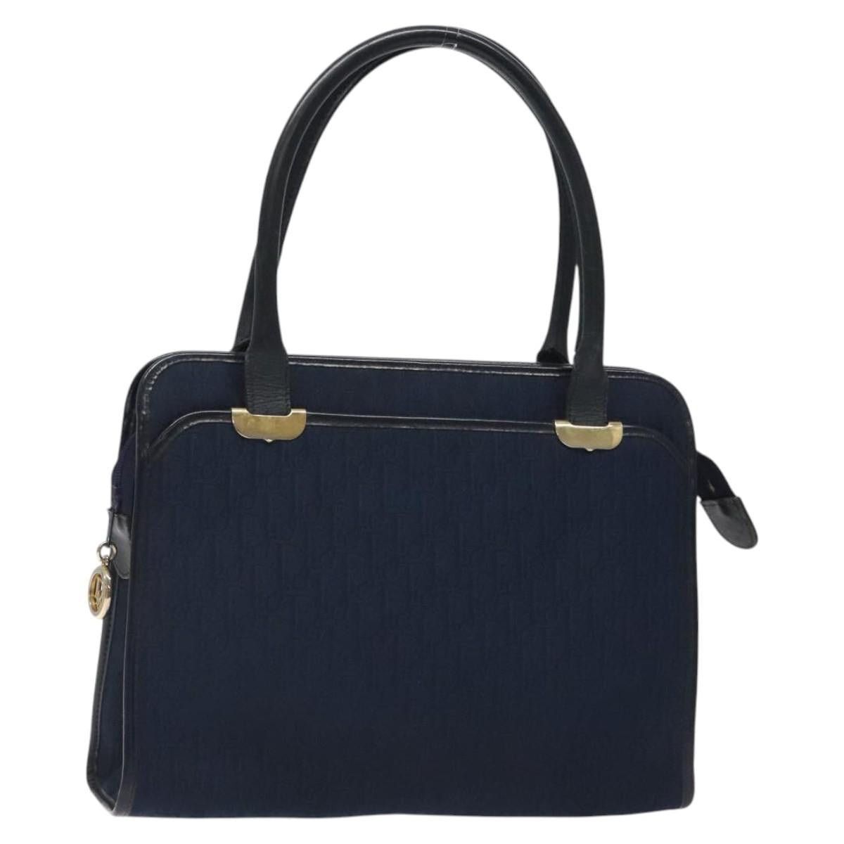 Dior DIOR Trotter Canvas Hand Bag Navy Gold Size ONE SIZE - 1 Thumbnail