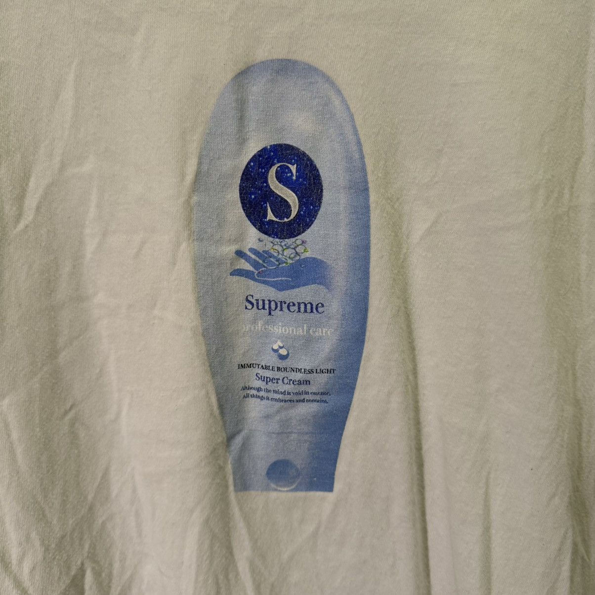 Supreme Supreme Super Cream Tee FW19 Medium Size US M / EU 48-50 / 2 - 2 Thumbnail
