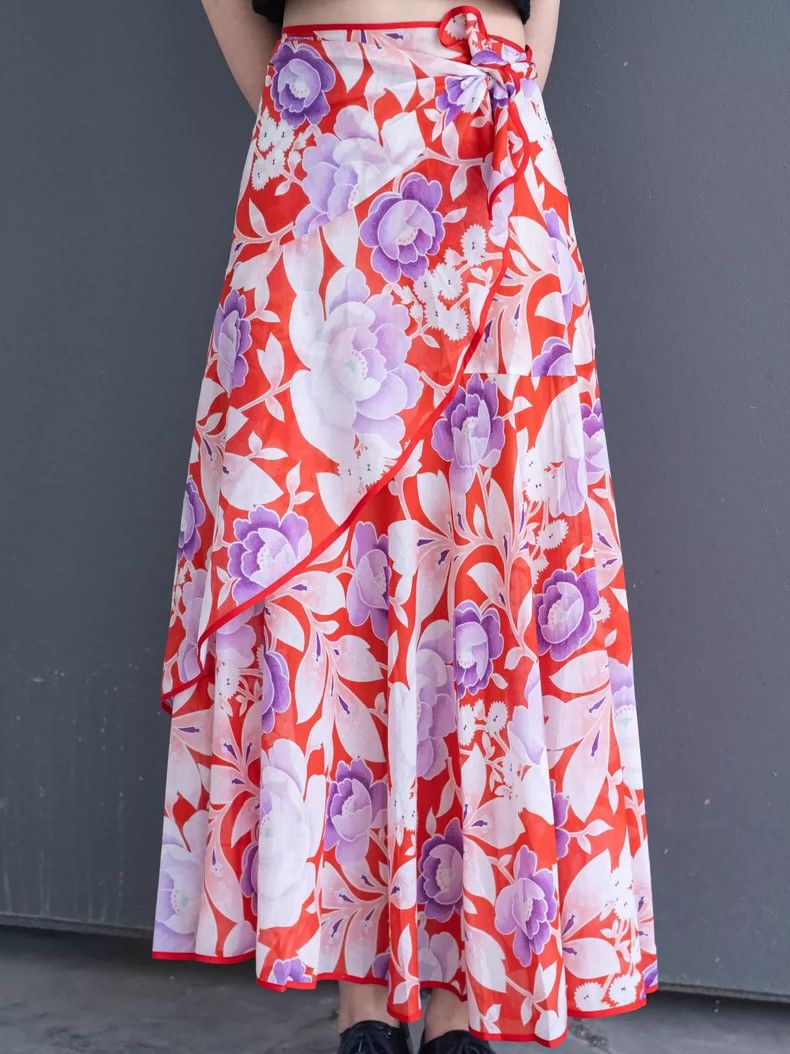Kenzo KENZO sizeM Floral flowers wrap around the skirt vintage Size 25" / US 0 / IT 36 - 5 Thumbnail