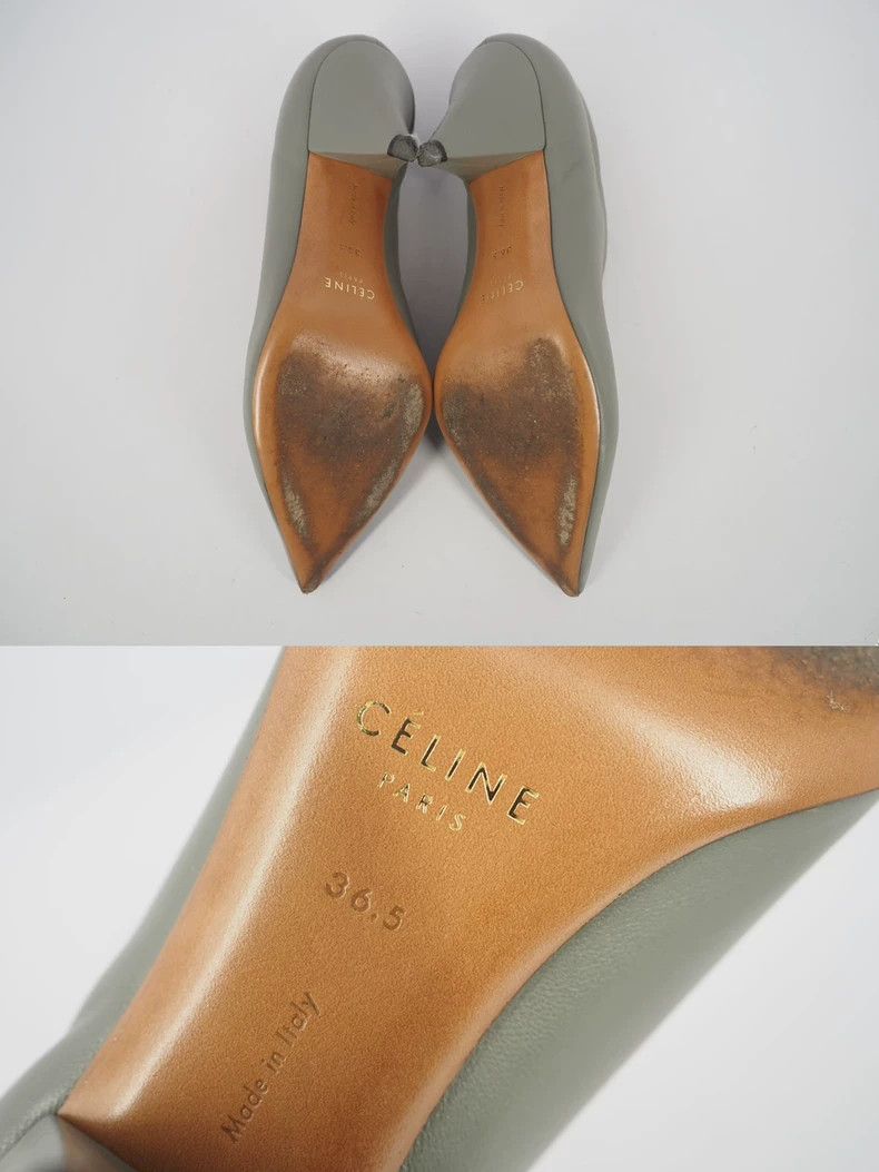 Celine CelineGray sheepskin V-mouth witch shoes 2503-Nextarrow Size US 6 / IT 36 - 7 Thumbnail