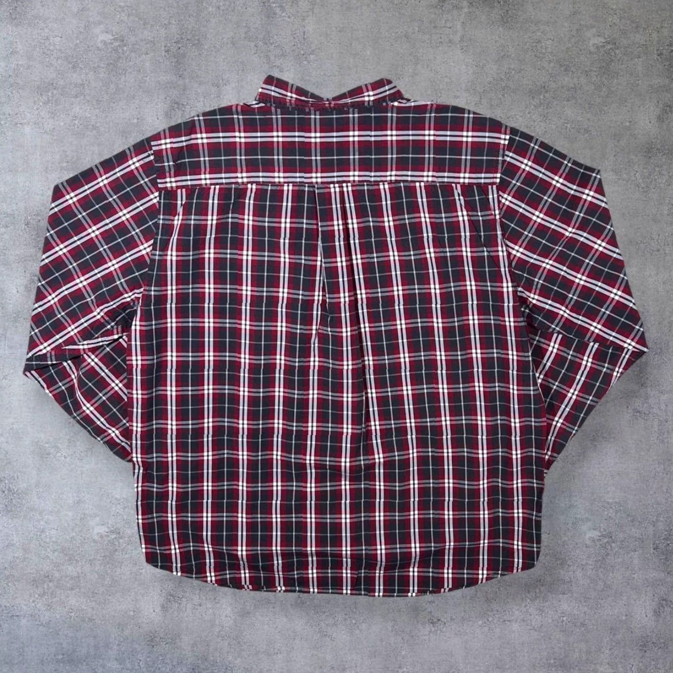 Chaps Chaps Button-Up XL Red/Black/White Plaid Check Cotton Shirt Long Sleeve Casual Mens Shirt Size US XL / EU 56 / 4 - 2 Thumbnail