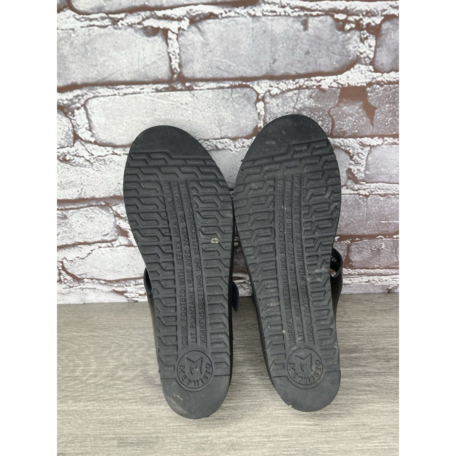 Mephisto Mephisto Black Patent Leather Buckle Wedge Sandals Women’s S Size US 7.5 / IT 37.5 - 19 Thumbnail