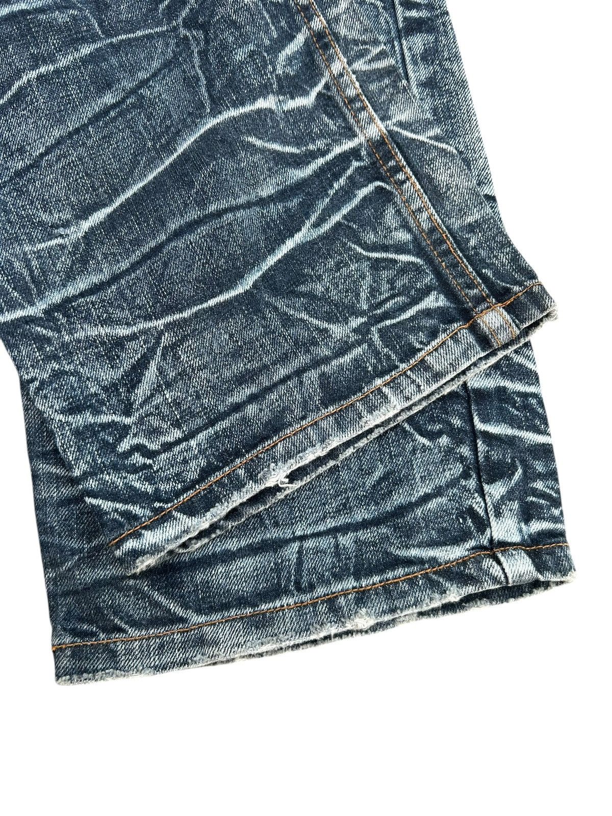 Kapital Nylaus Double Waist Japanese Punk Distressed Denim Jeans Size US 34 / EU 50 - 8 Thumbnail