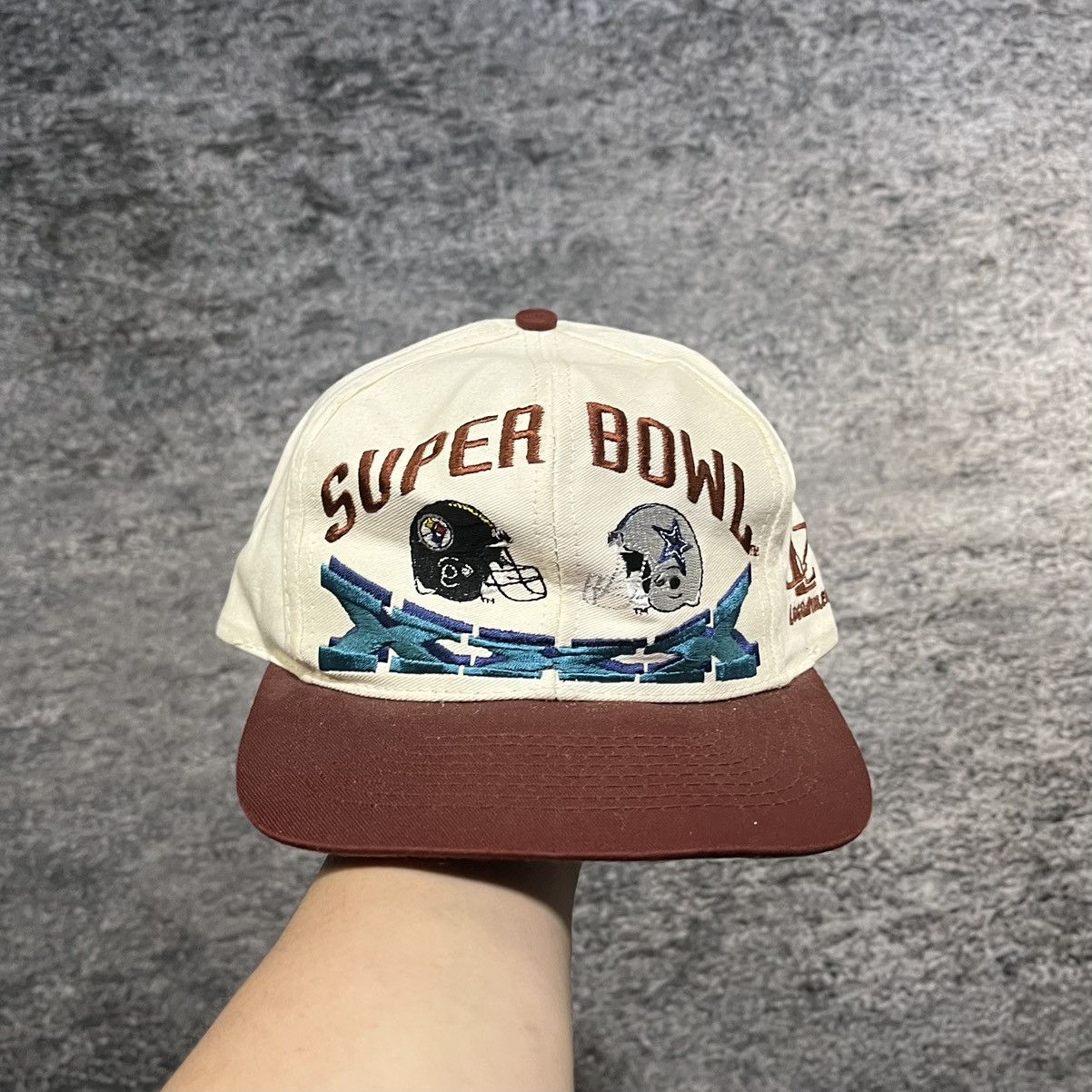 Logo Athletic Vintage Dallas Cowboys Pittsburgh Steelers Super Bowl Hat Size ONE SIZE - 1 Thumbnail