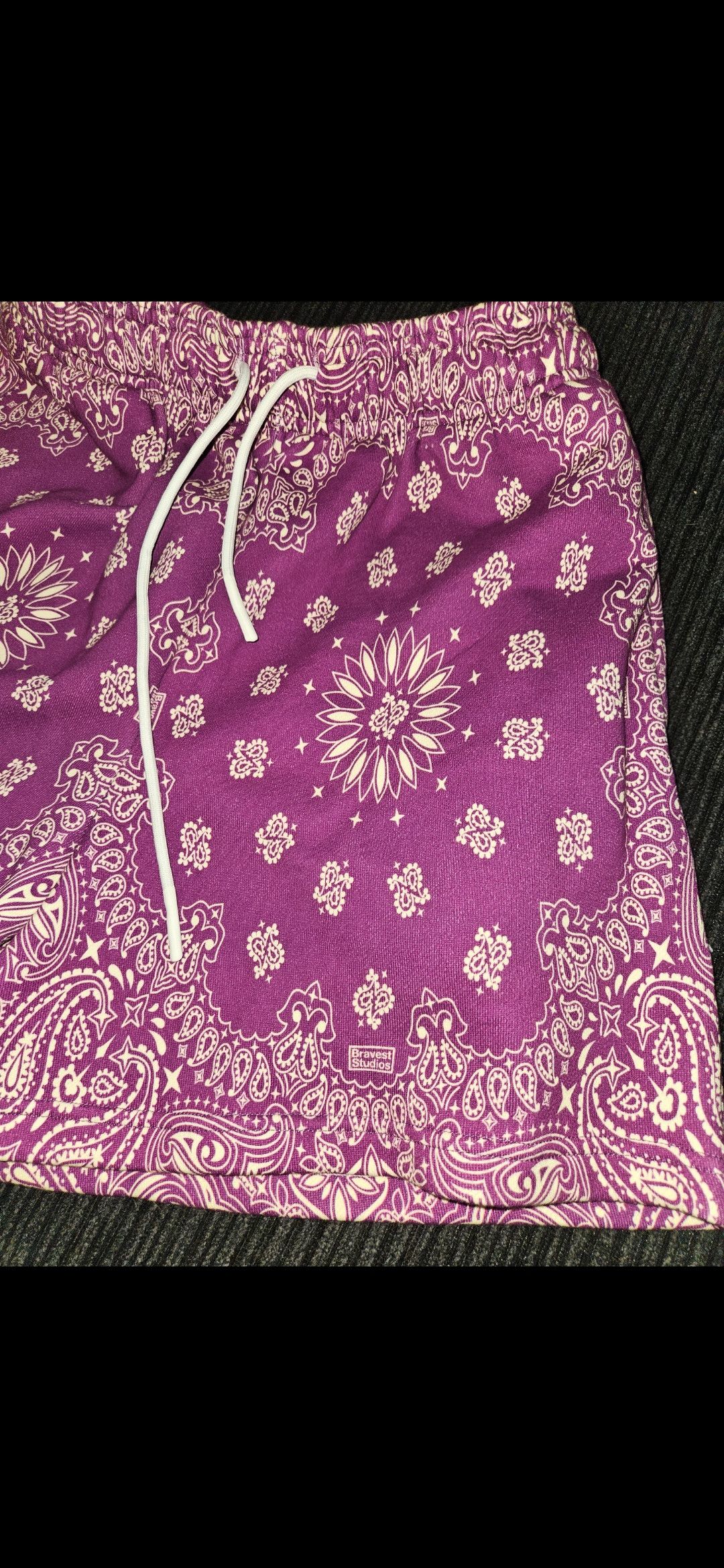 Bravest Studios Plum Paisley Sweatshorts Size US 36 / EU 52 - 4 Thumbnail