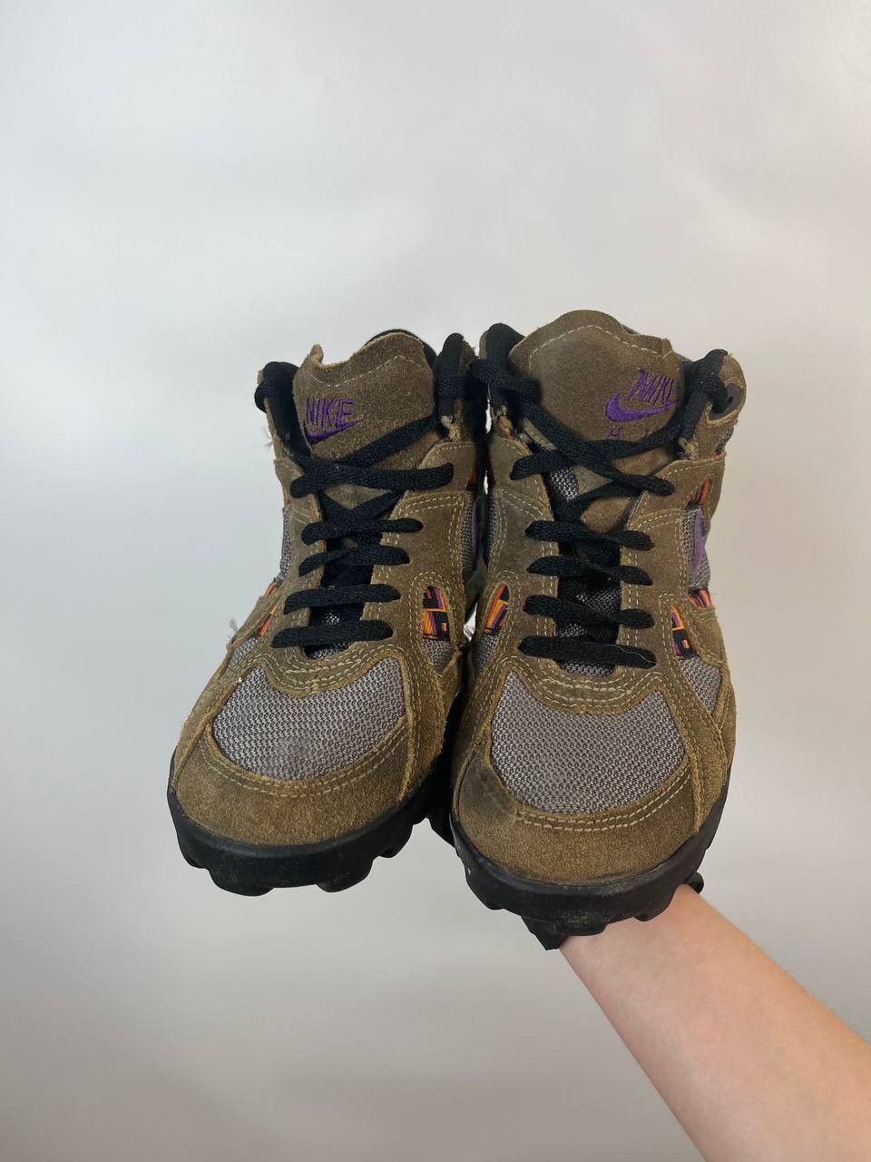 Nike RARE Vintage Nike AIR Brown Shoes 90s Sneakers Unisex 7.5 Size US 7.5 / IT 37.5 - 3 Thumbnail