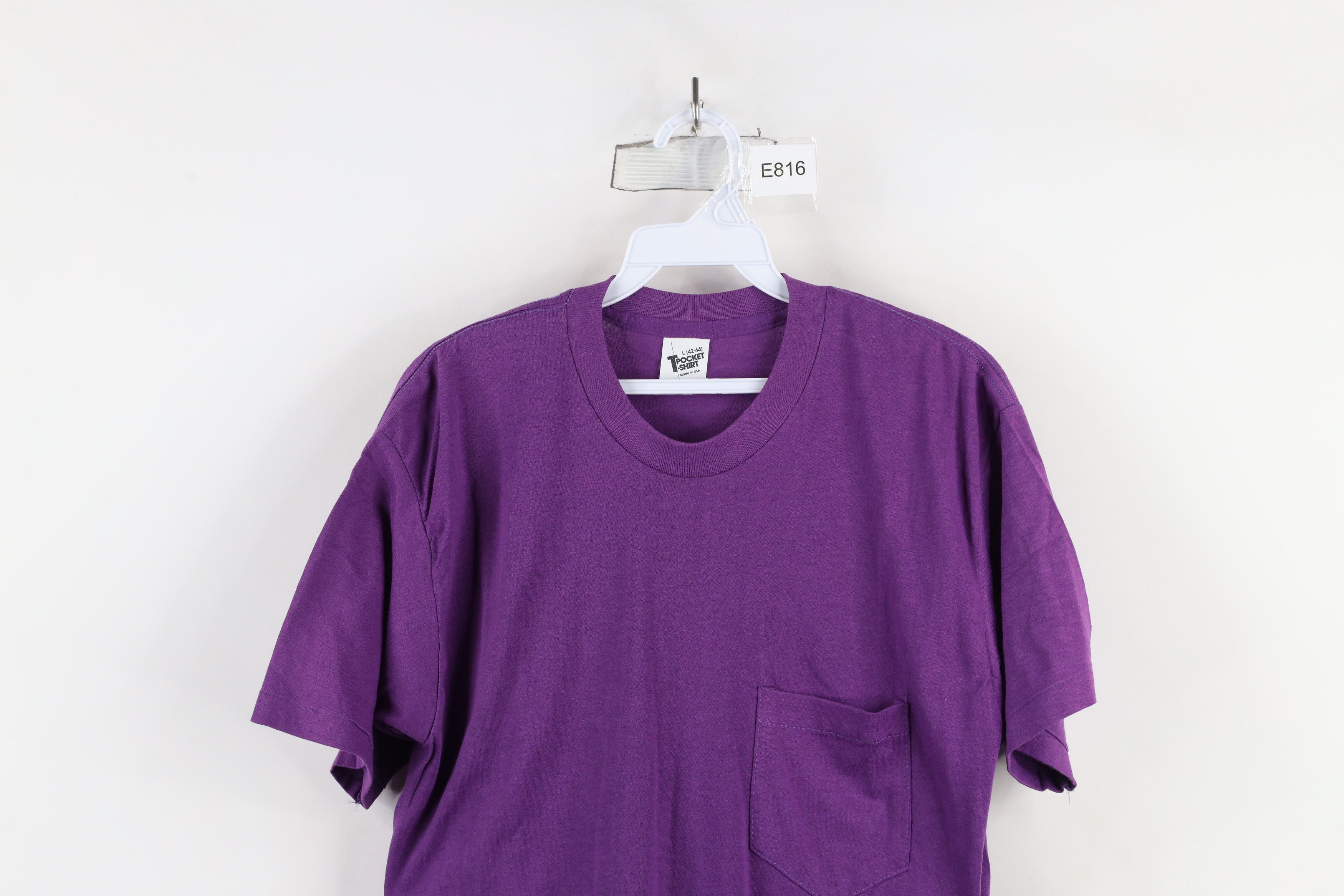 Vintage Vintage 70s Streetwear Short Sleeve T-Shirt Purple USA Size US L / EU 52-54 / 3 - 2 Thumbnail