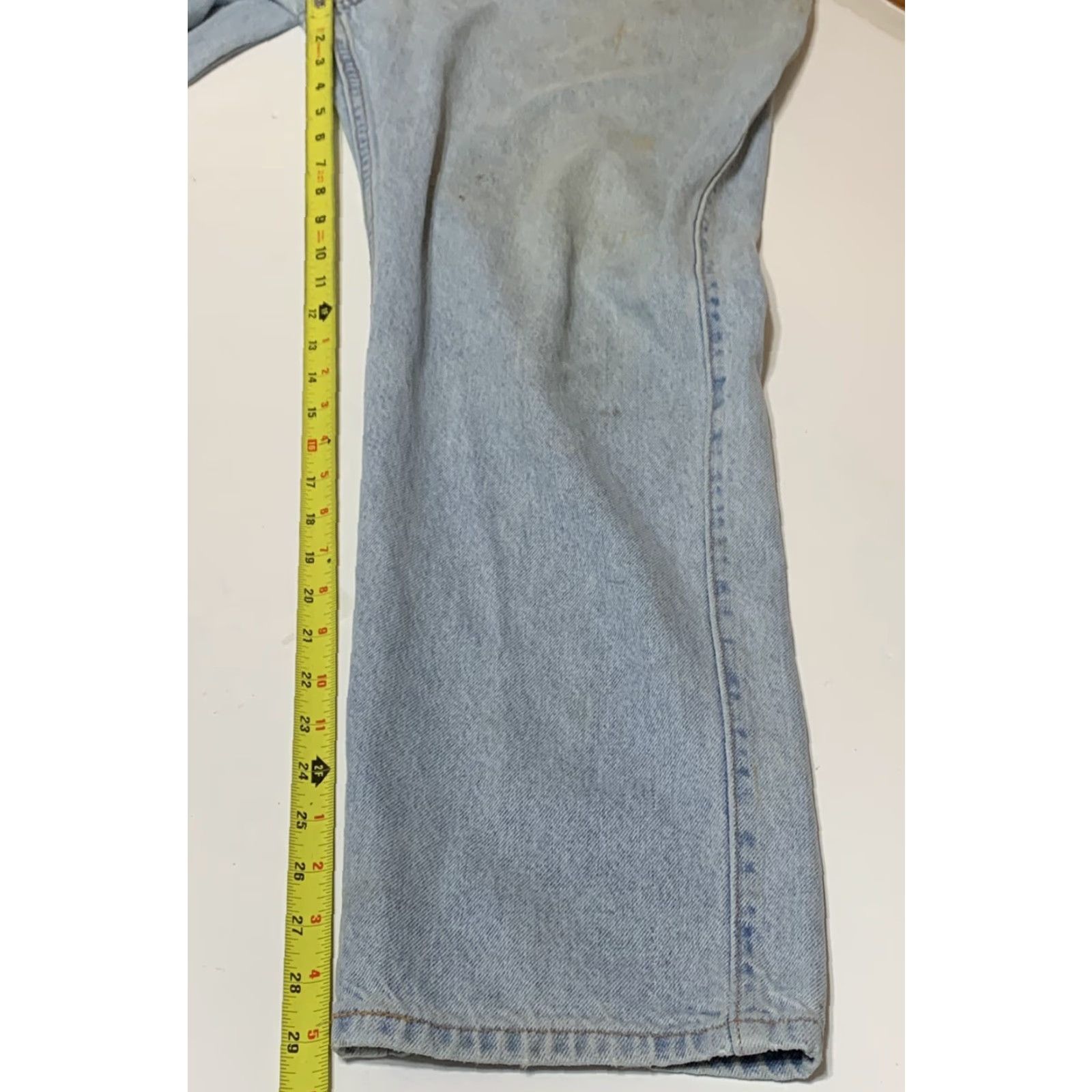 Levi's VINTAGE Levi's 545 Jeans Blue Denim Distressed 34x29 Loose Fit Mens Size US 34 / EU 50 - 6 Thumbnail