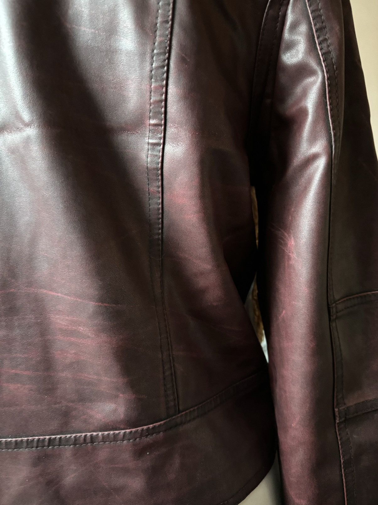 Vintage So sick leather avant garde biker moto jacket with fur Size M / US 6-8 / IT 42-44 - 7 Thumbnail