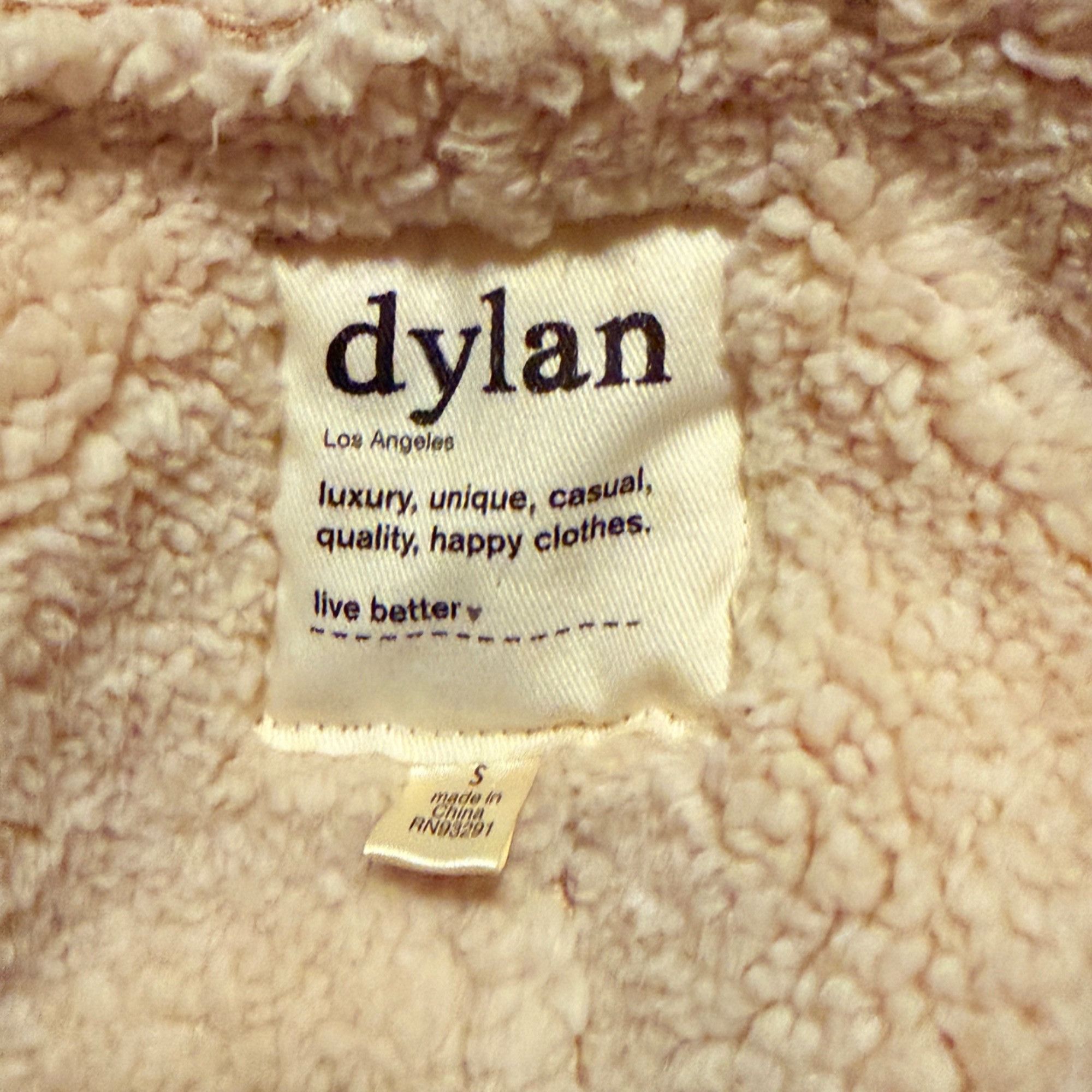 dylan Dylan Los Angeles Womens Faux Shearling Vest Small Tan & Cre Size S / US 4 / IT 40 - 4 Thumbnail