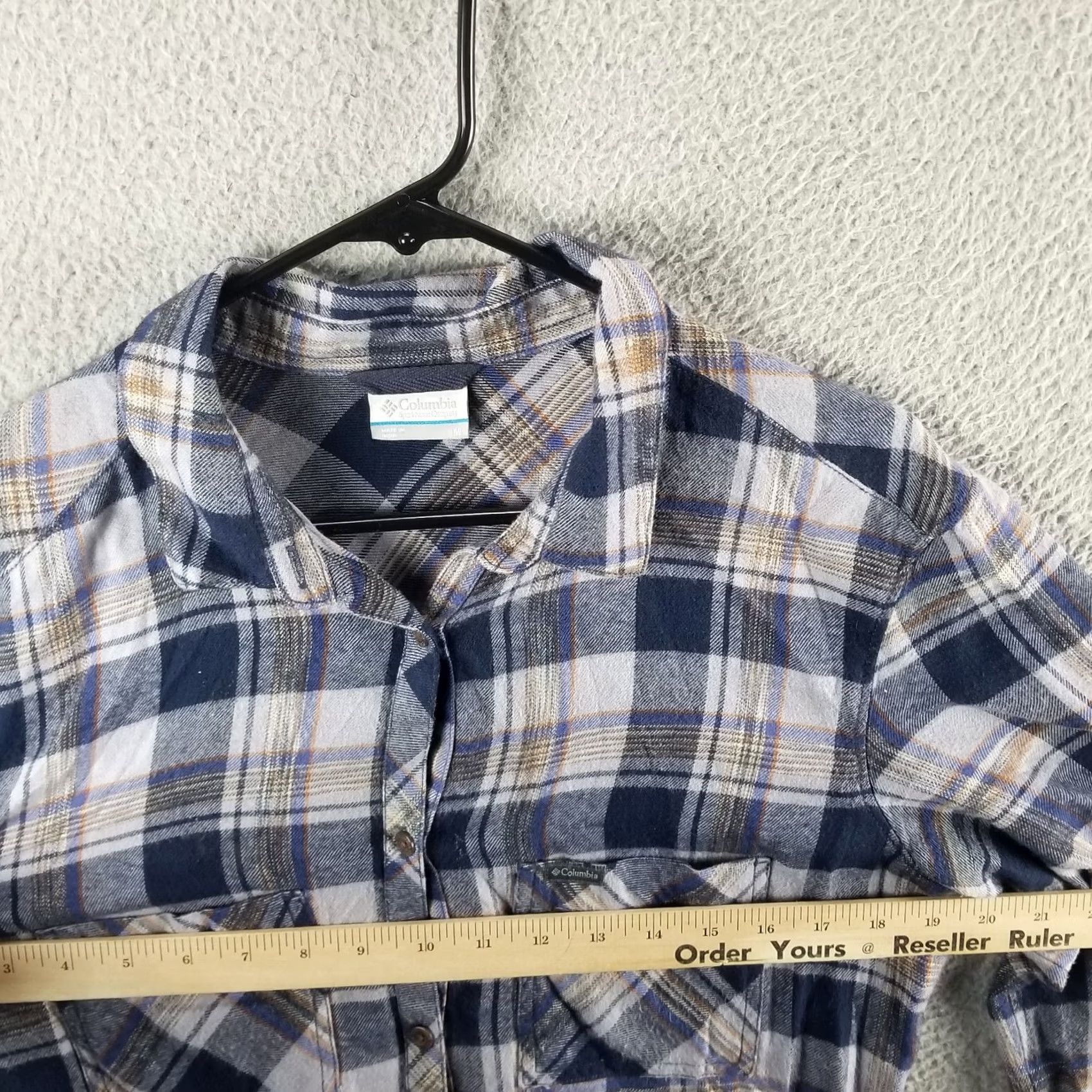 Vintage Columbia Flannel Tunic Shirt Women’s Medium Plaid Button-Up Outdoor Shirt Size M / US 6-8 / IT 42-44 - 6 Thumbnail