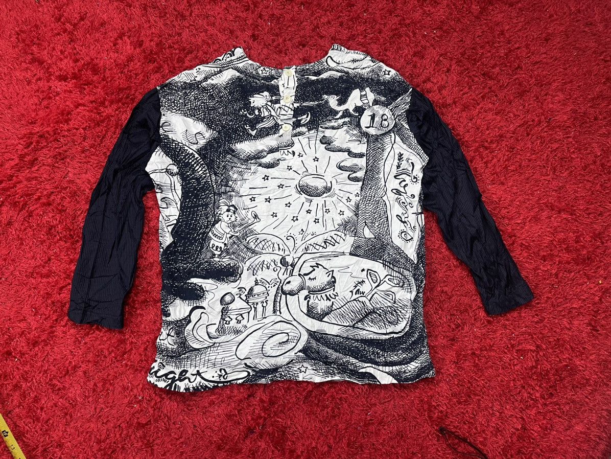 Japanese Brand Topyo Natalie Full Print Long Sleeve Tshirt Size US L / EU 52-54 / 3 - 1 Thumbnail