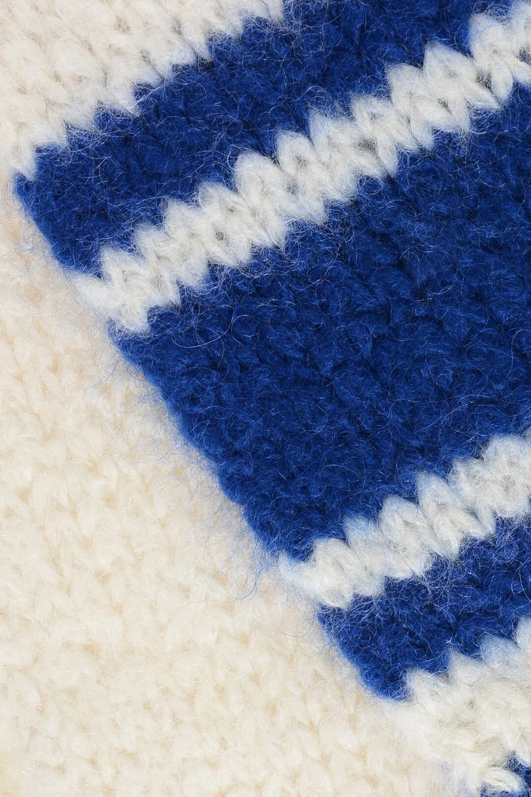 Celine og1mm0326 Size: OS / Solid Mohair-Blend Scarf White & Blue Size ONE SIZE - 2 Thumbnail