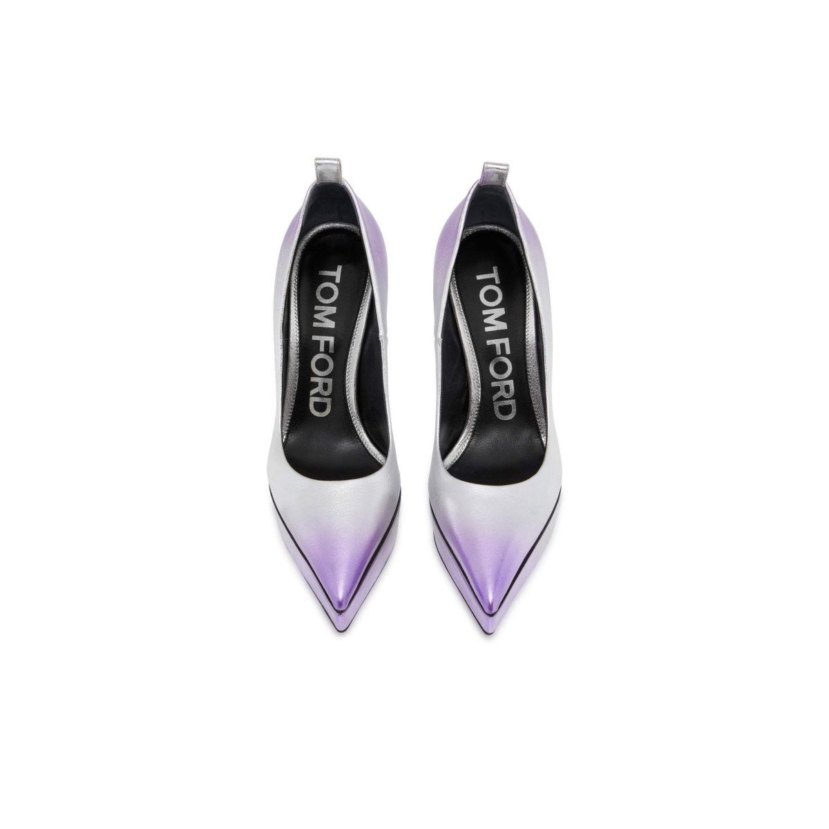 Tom Ford o1loc1c0924 W3279 Platform Pumps in Silver Purple Size US 7 / IT 37 - 4 Thumbnail