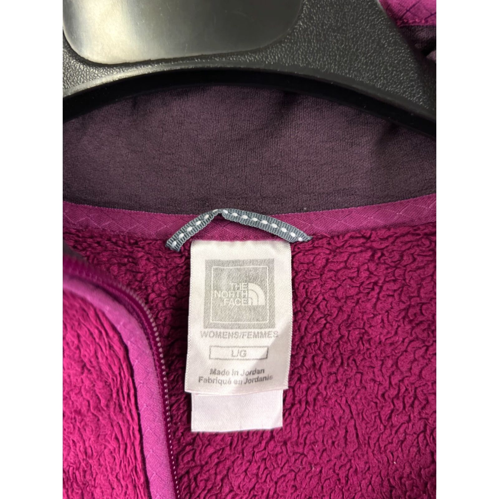 The North Face The North Face Women Small Purple 1/4 Zip Sweater Polyester Fleece Zipper Pocket Shirt Size L / US 10 / IT 46 - 3 Thumbnail