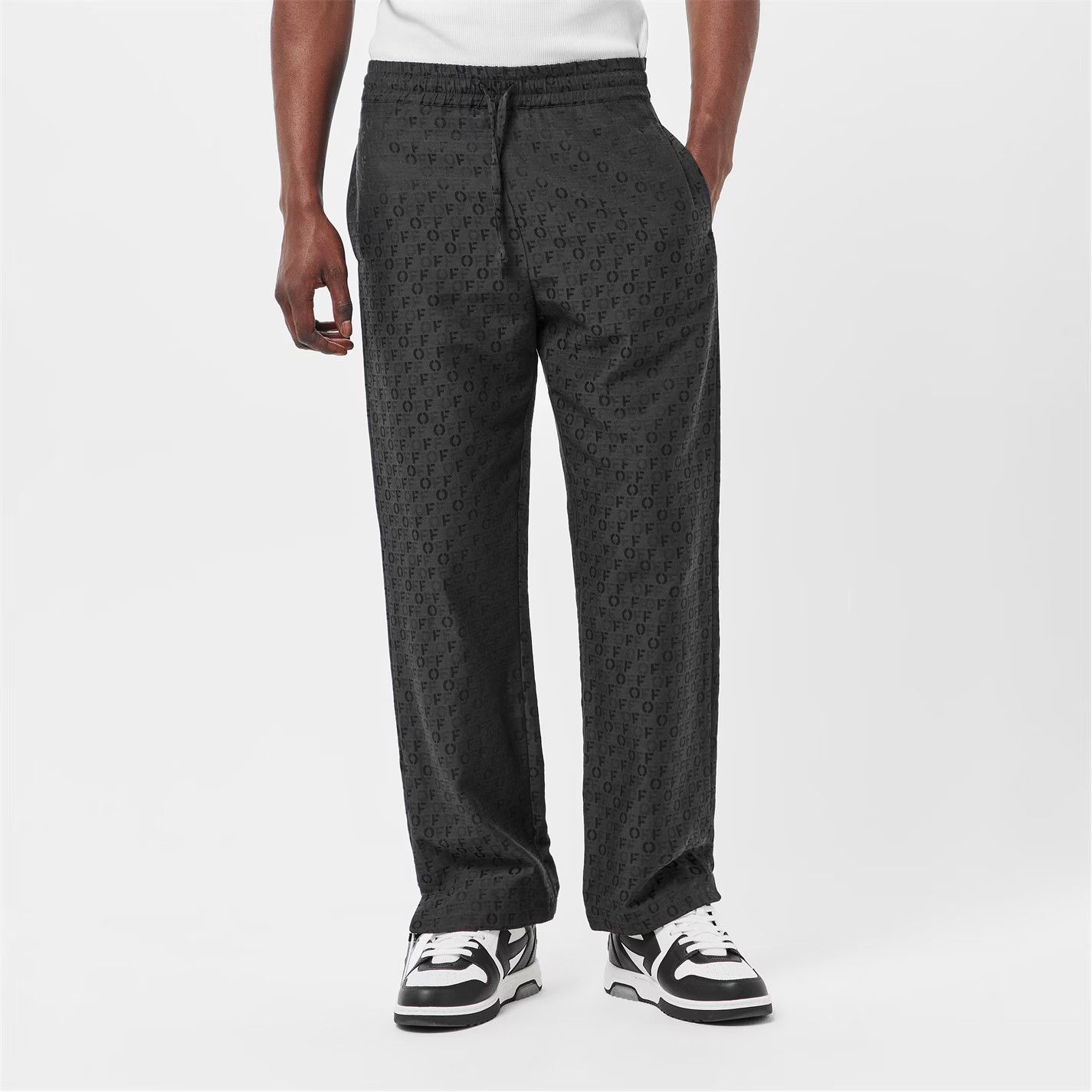 Off-White o1g2r1mq0326 Relaxed Fit Pyjama Trousers in Black Size US 30 / EU 46 - 4 Thumbnail