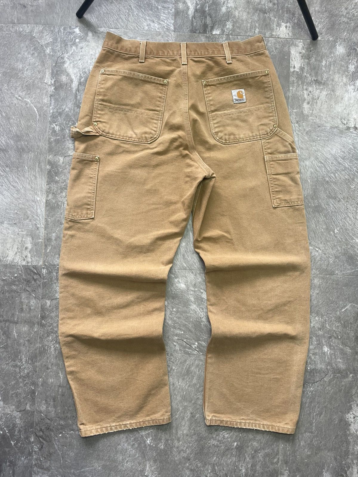 Carhartt Vintage Carhartt Double Knee Faded Tan Dirty Carpenter Pants Size US 34 / EU 50 - 1 Thumbnail