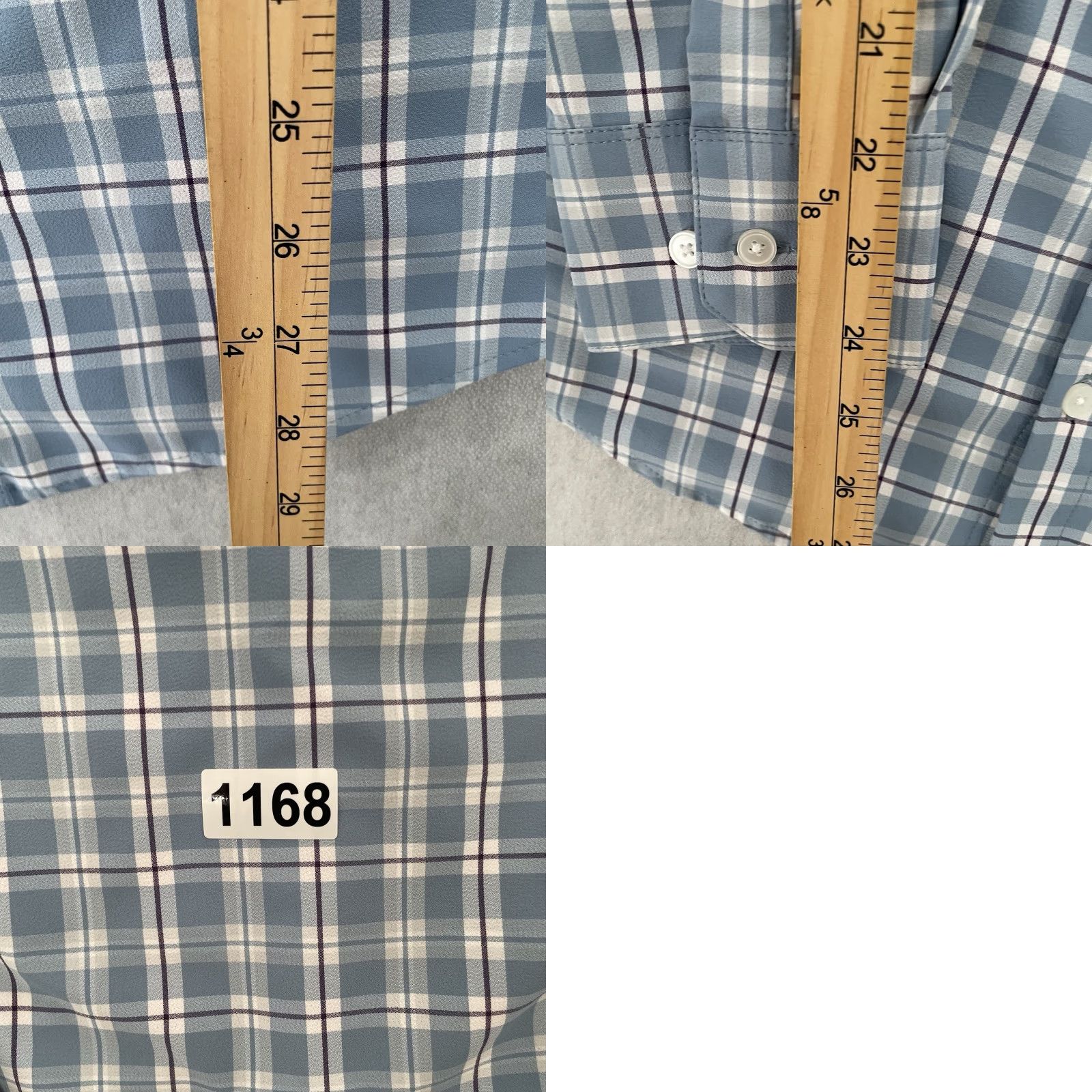 Mizzen+Main Mizzen+Main Shirt Adult Medium Blue Trim Fit Button Up Lightweight Leeward Mens Size US M / EU 48-50 / 2 - 8 Thumbnail