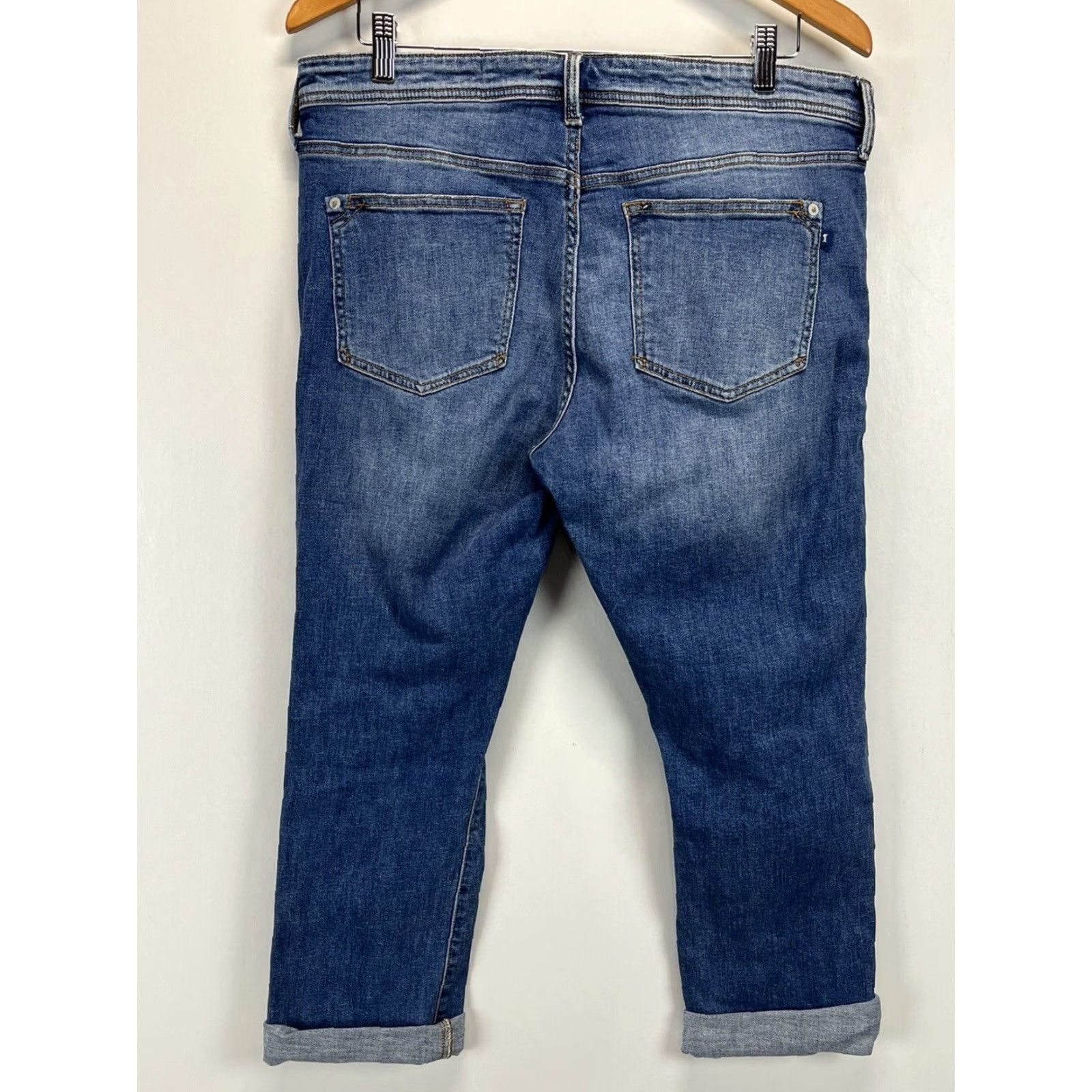 Vintage Anthropologie Pilcro Jeans Women 30P Blue Distressed Stretch Boyfriend Size 30" / US 8 / IT 44 - 3 Thumbnail