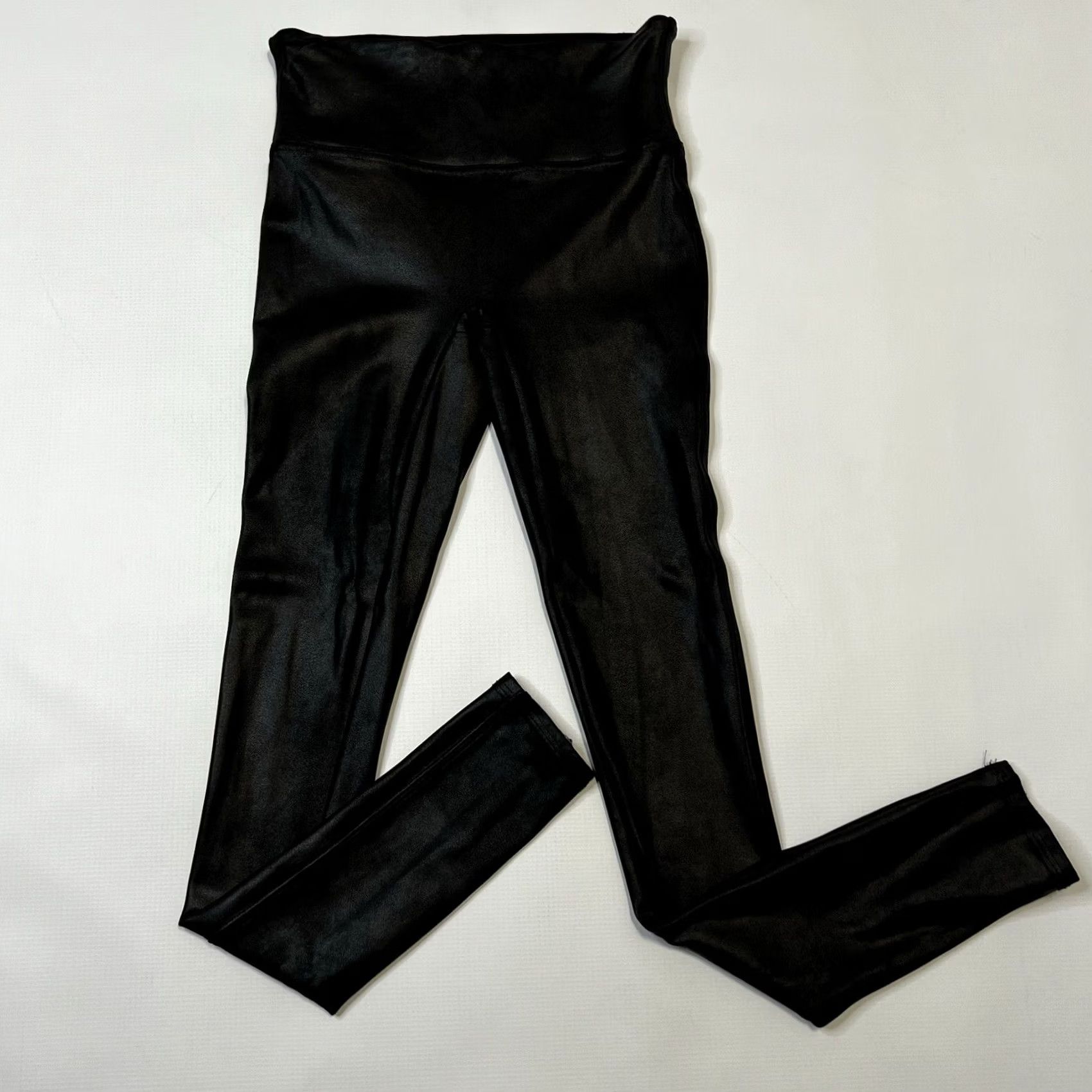 Spanx SPANX Faux Leather Leggings Women's Black Shiny Coated Compression Shaping Small Size 28" / US 6 / IT 42 - 2 Thumbnail