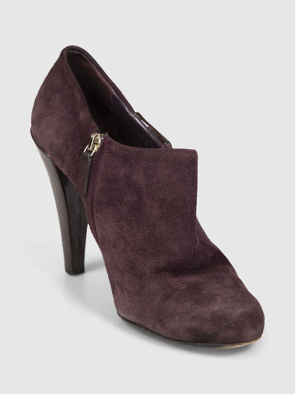Gucci Purple Suede Heeled Ankle Boots Size US 7 / IT 37 - 1 Thumbnail