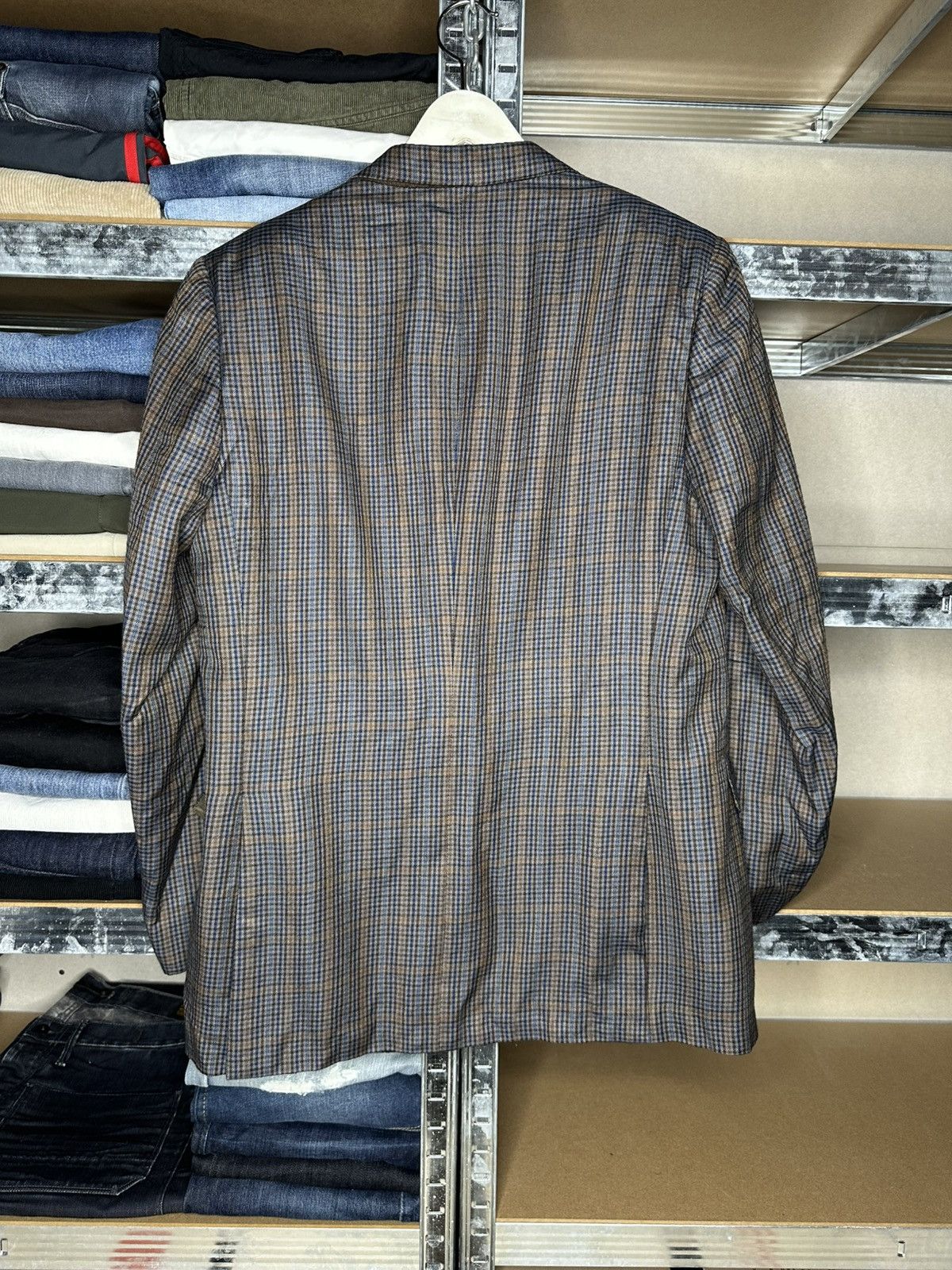Ermenegildo Zegna Ermenegildo Zegna Cashmere Silk Blazer Jacket Check Size 44R - 2 Thumbnail