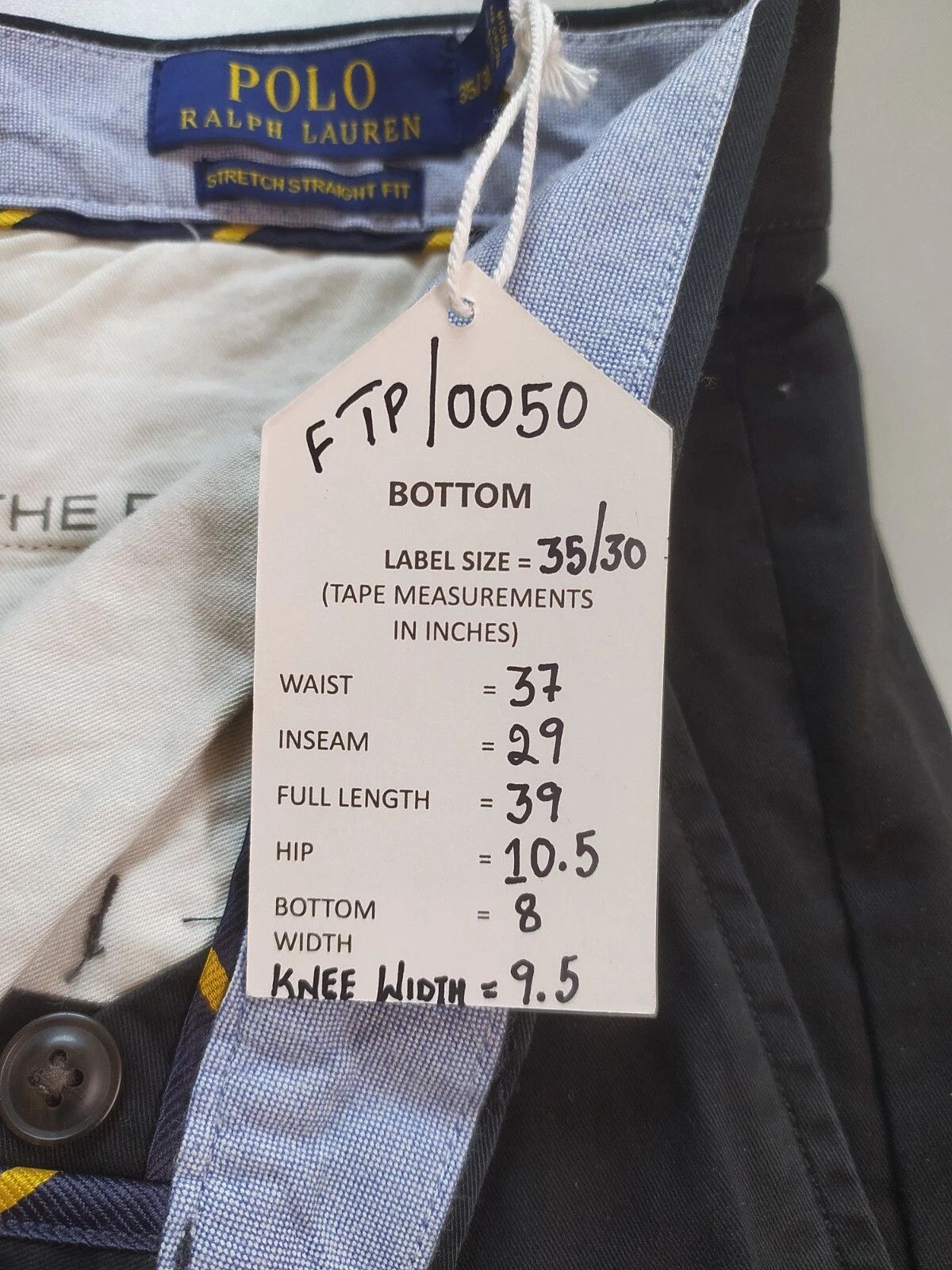 Polo Ralph Lauren Polo Ralph Lauren Stretch Straight Fit Chino Pant FTP 0050 Size US 35 - 6 Thumbnail