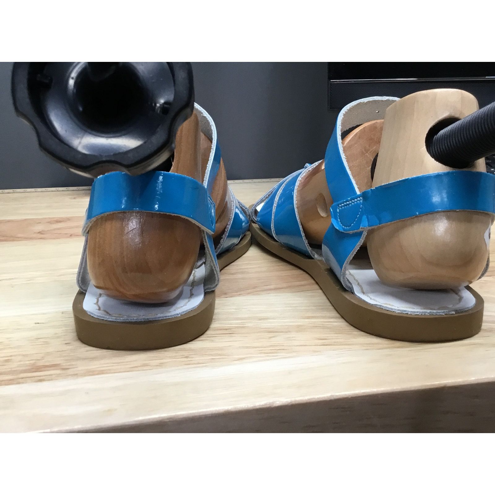 Other Saltwater Strappy Sandals Turquoise Patent Leather Women's 6 Size US 6 / IT 36 - 3 Thumbnail