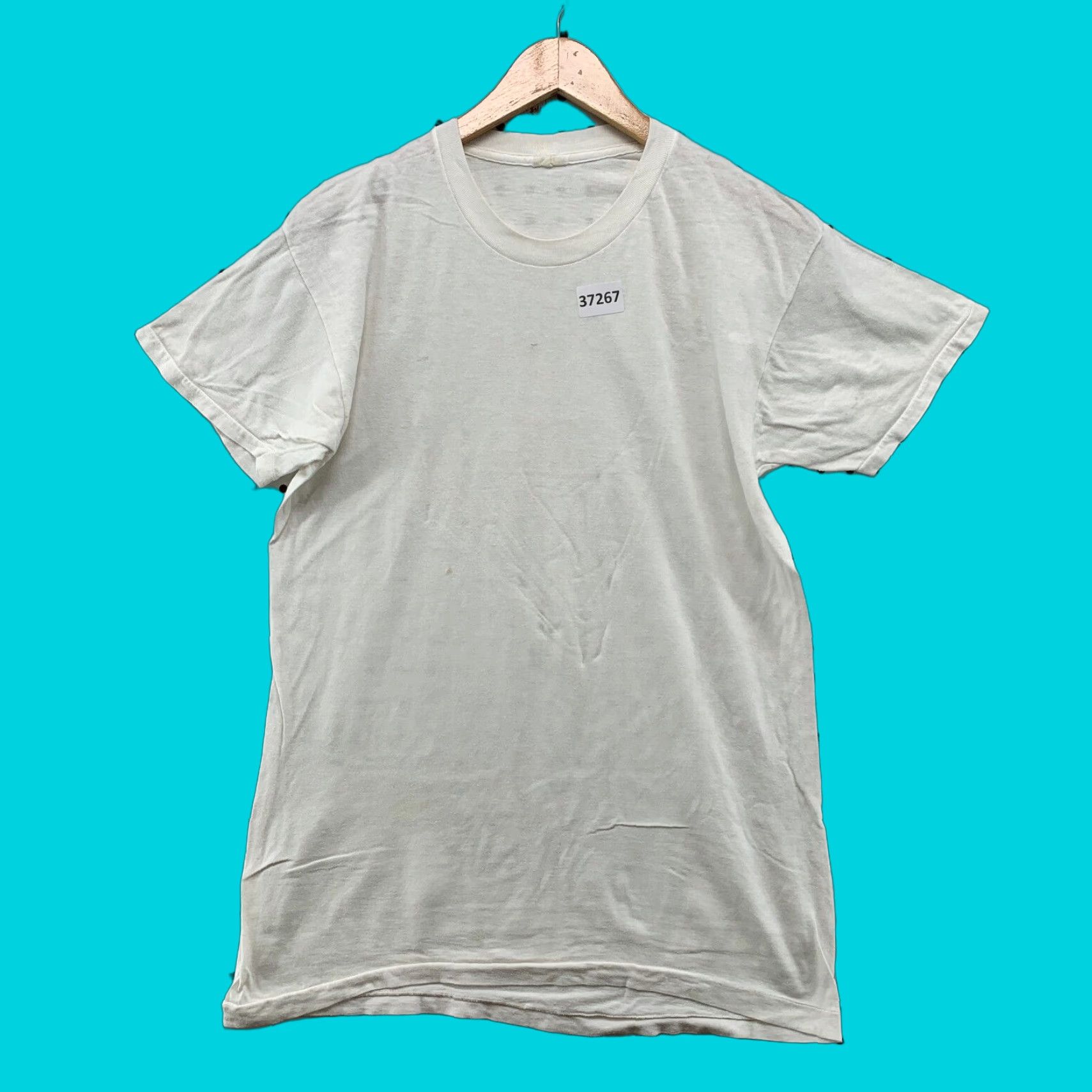 Jockey VINTAGE Jockey White T-Shirt Mens Medium Single Stitch Crew Neck 80s 90s USA Size US M / EU 48-50 / 2 - 1 Thumbnail