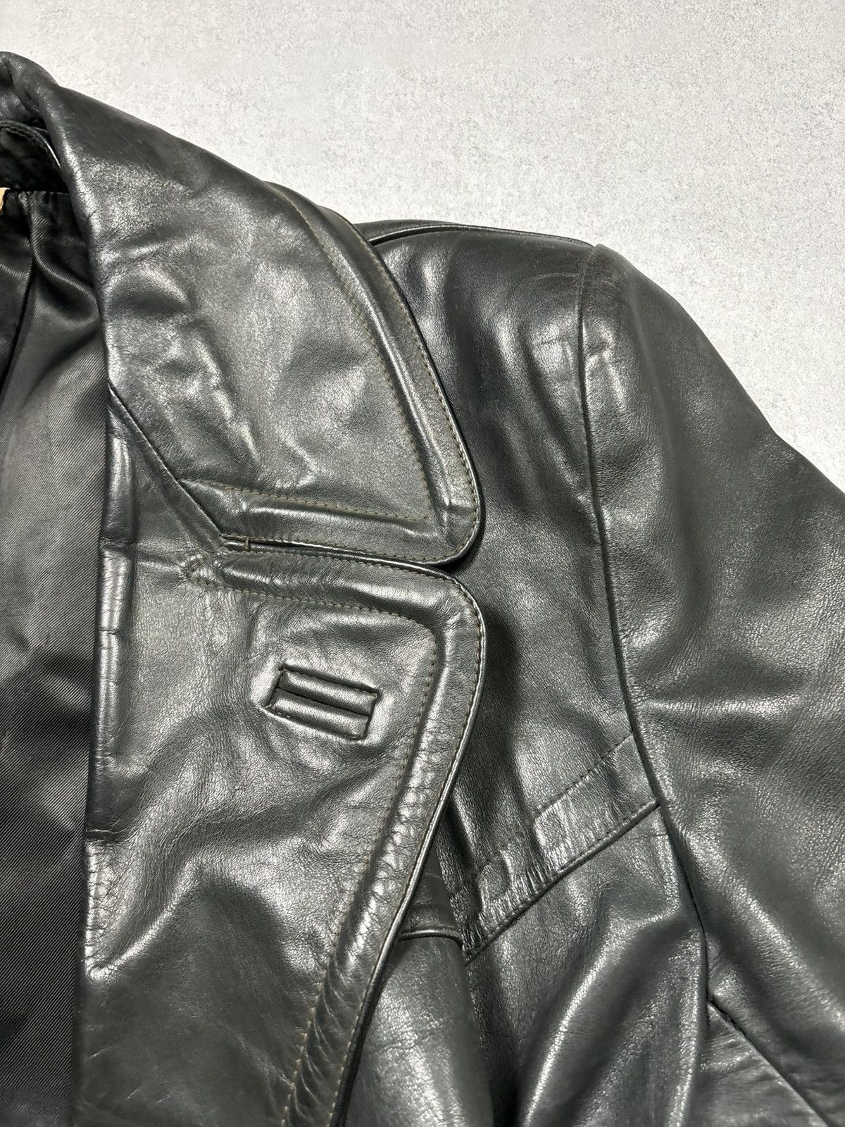Vintage Vintage German Leather Trench Coat WW2 Vintage Horsehide 46 Size US S / EU 44-46 / 1 - 15 Thumbnail